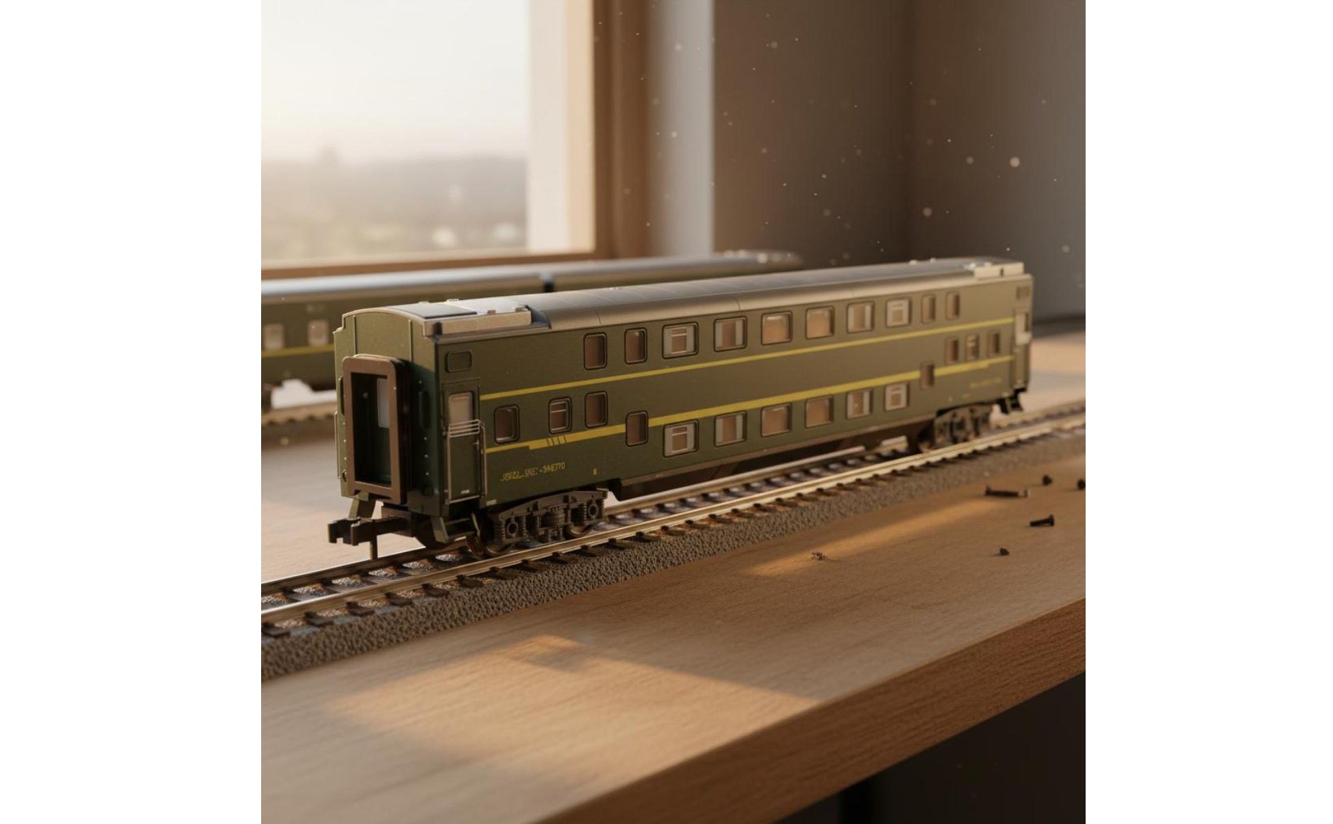 SYZ25K Double Decker Carriage Model Realistic Design for Collectors, Boys