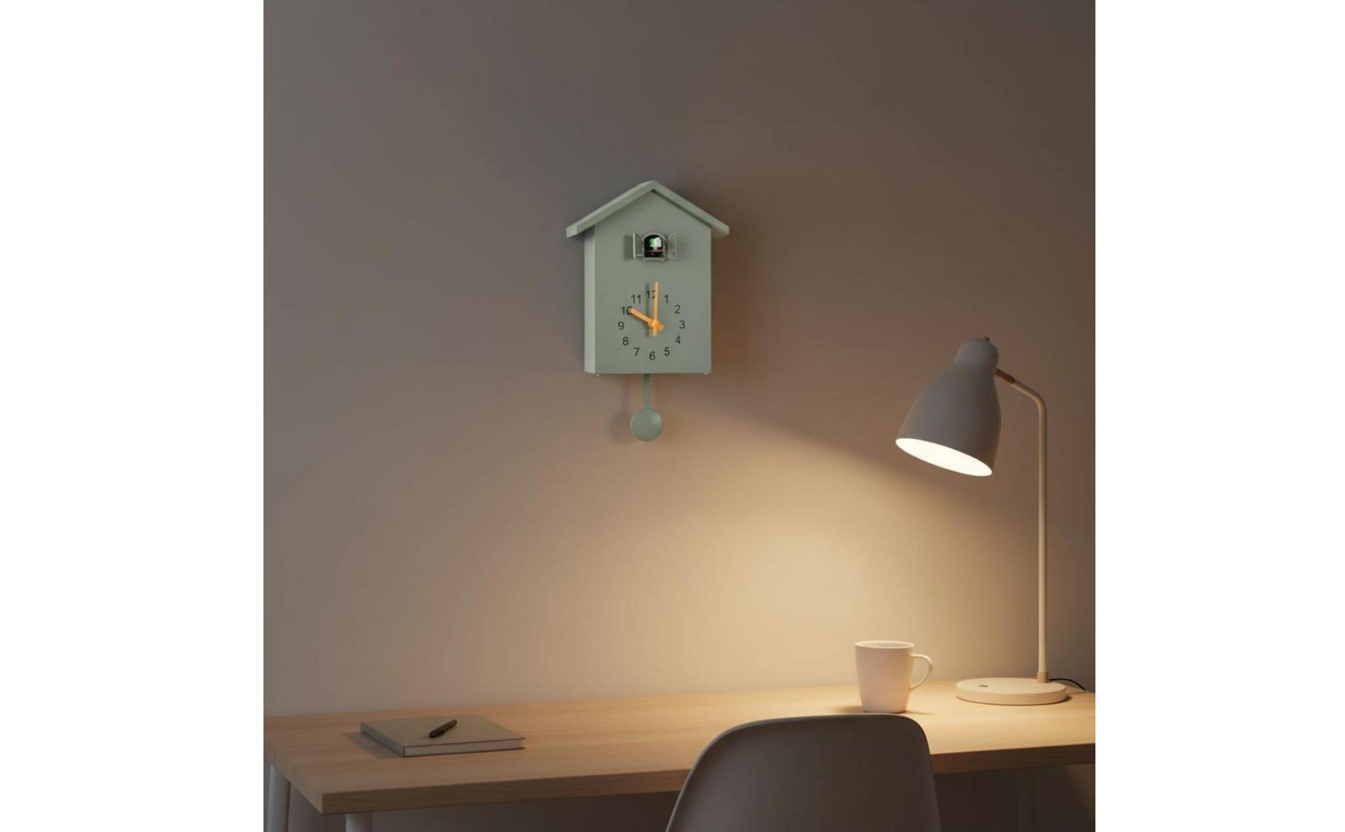 Chirping Wall Avian Timepiece Hourly Tune Pendulum Chirping Avian Timepiece Cute