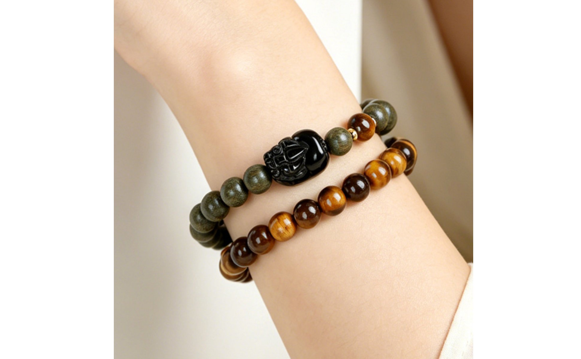 Bracelet Œil de Naturel Bracelet Obsidienne Mythical Creature