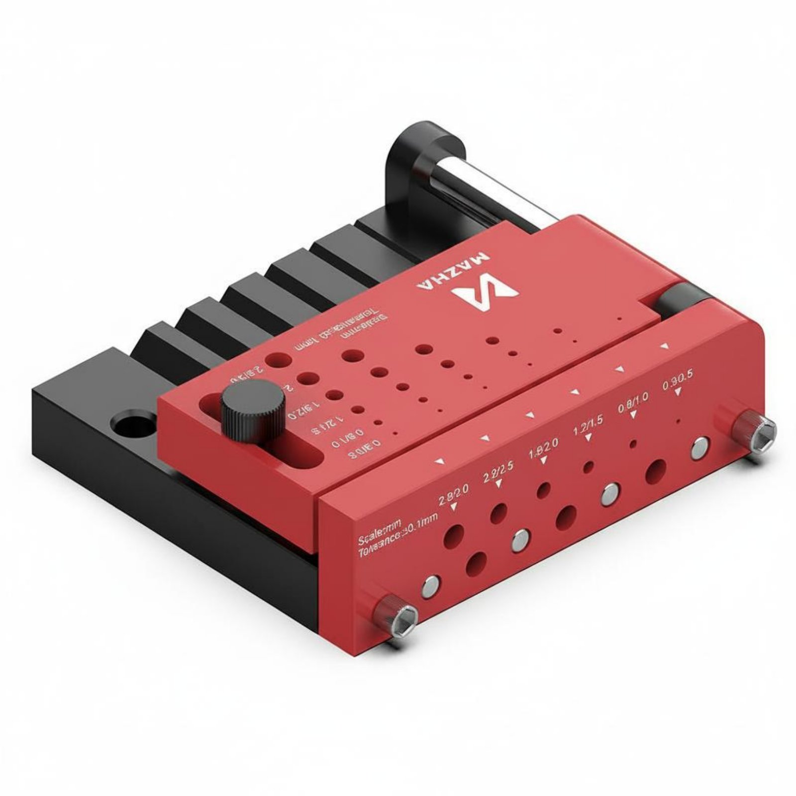 Model Modification Jig Various-Sized Holes Round Rod Guide Block Aluminum Alloy Center Drill Guide Block for Craftspeople