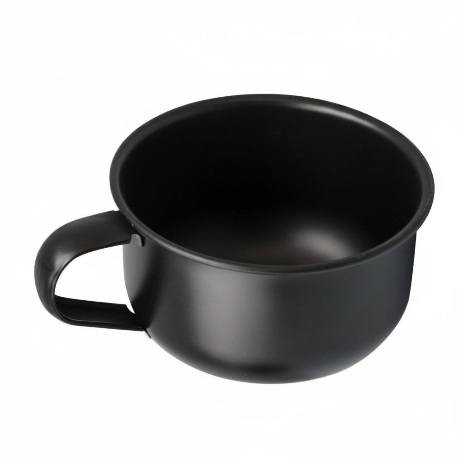 Easy to Hold Shaving Mug with Handle Stainless Steel Shaving Foam Bowl Rust Resistant Shave Mug for Men, Bathroom, Barbershop