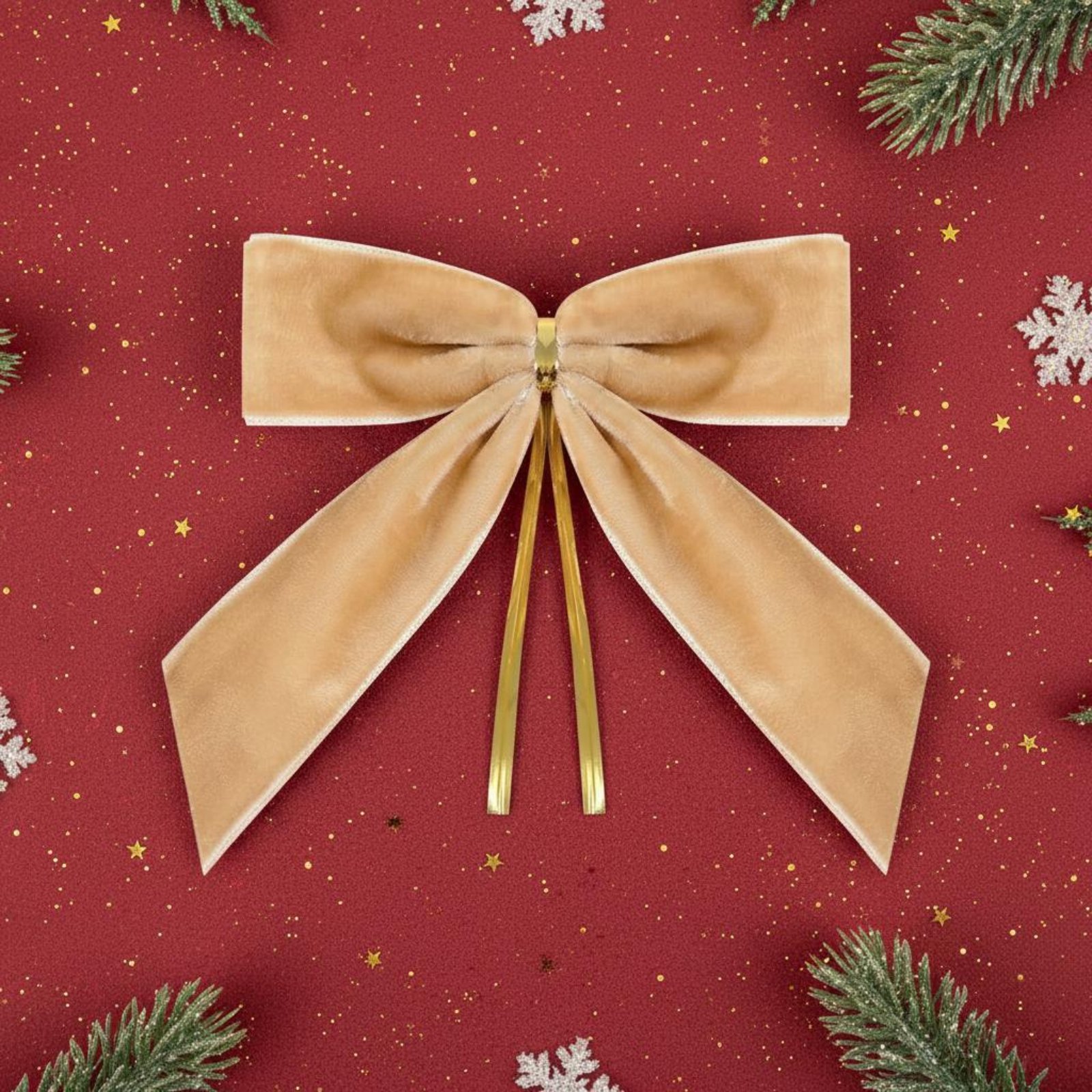 Samt Schleife Dekoration Festliche Weihnachtsdeko Langlebig - Produktbild 1