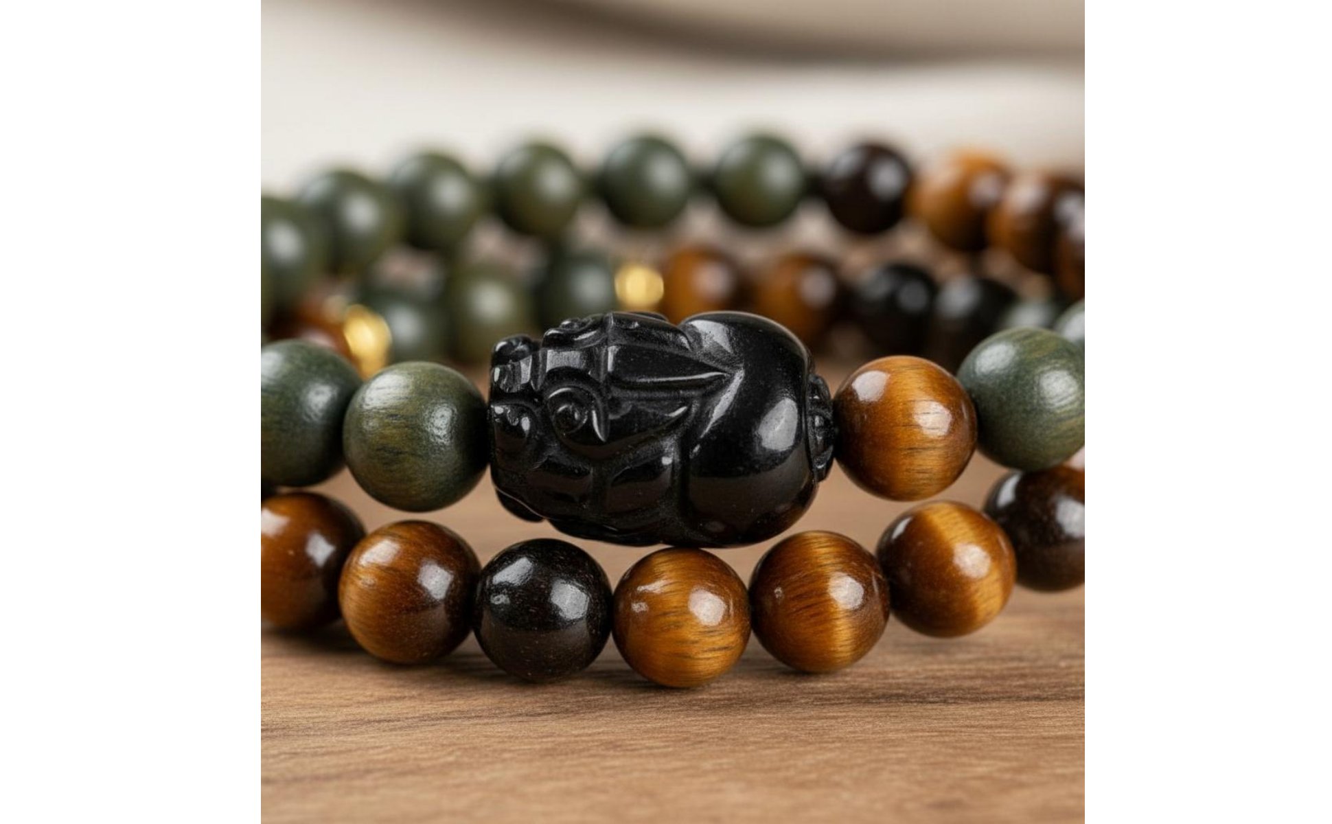 Bracelet Œil de Naturel Bracelet Obsidienne Mythical Creature