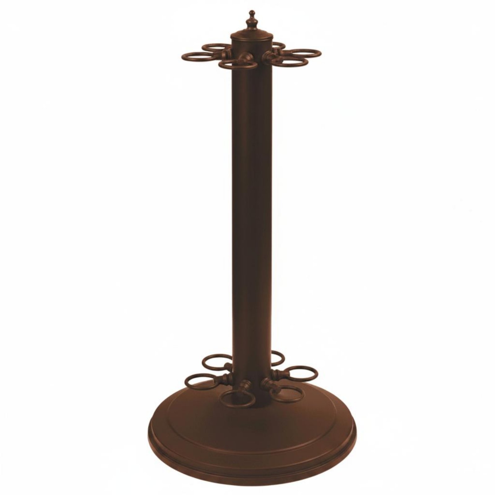Heavy Duty 6-Hole Cue Rack Stable Base Metal Billiard Cue Stand Organized Display Metal Pool Stick Holder for Game Room