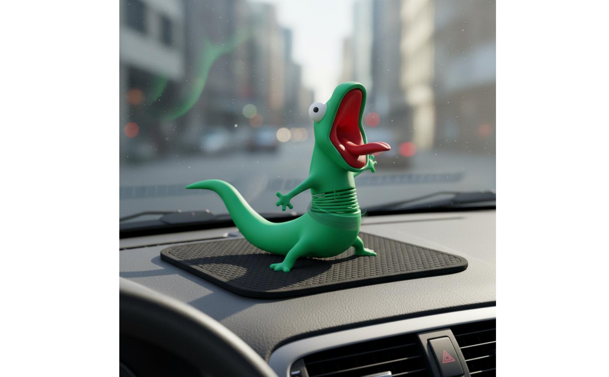 Wobble Lizard Figurine Meme Design Spring Lizard Toy Small Size for Office