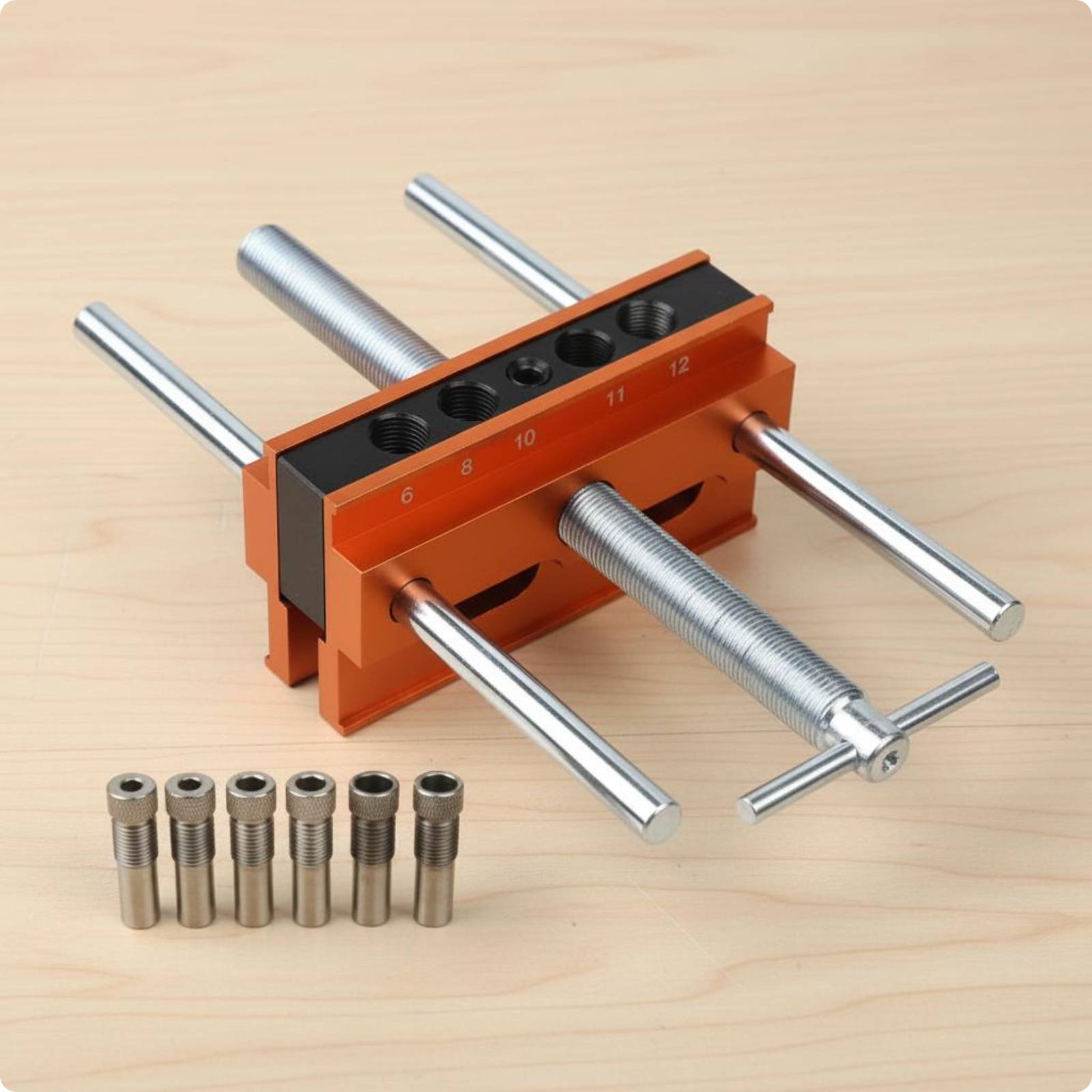 Upright Drilling Thickened Frame Carpentry Dowelling Jig Metric Scale