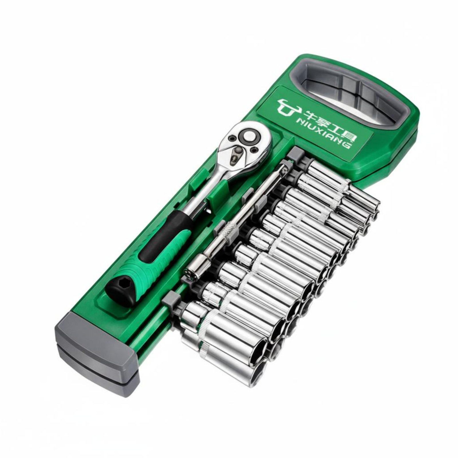72 Tooth Ratchet Wrench Set Drive Socket Kit Mirror Polished