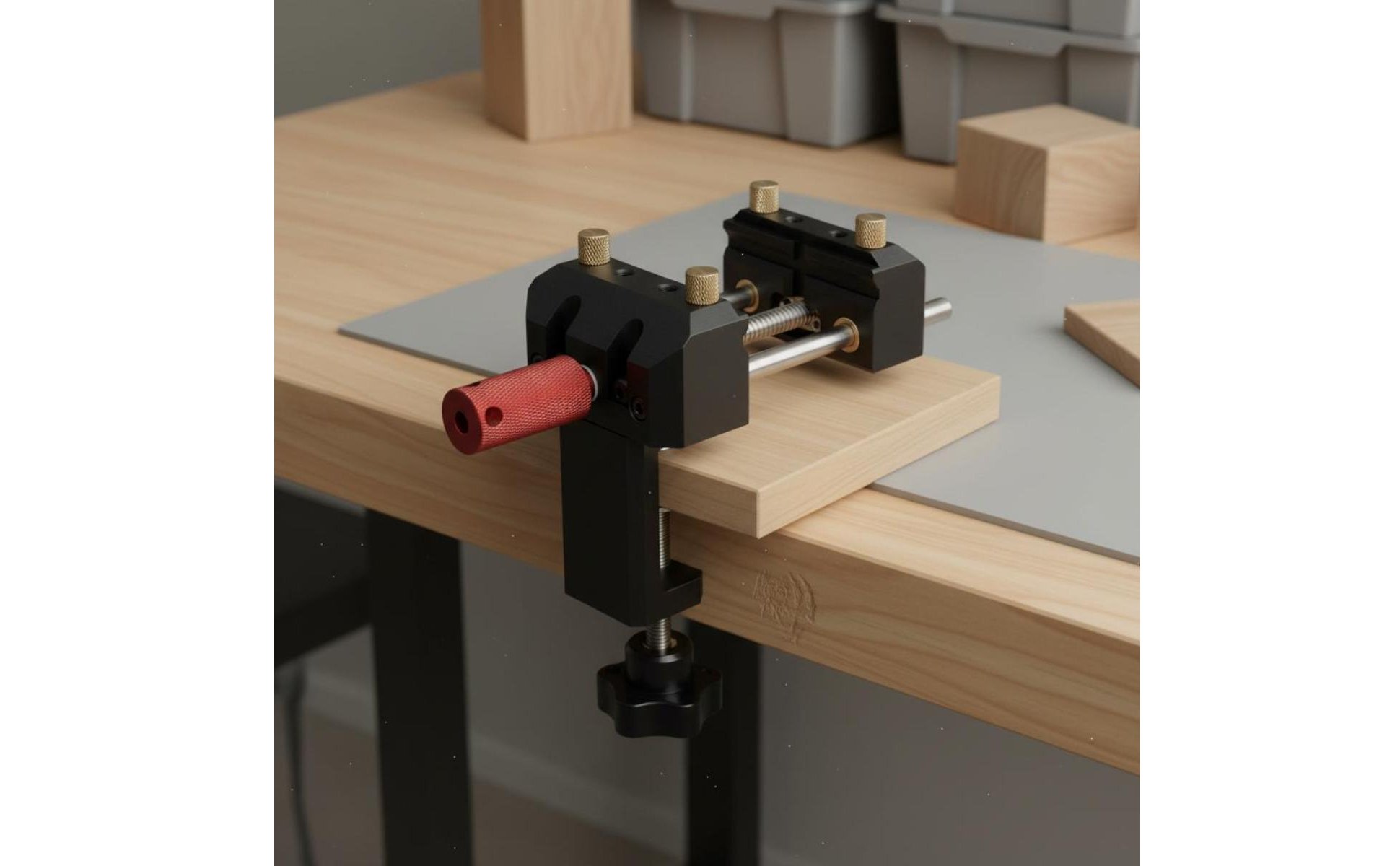 Aluminum Bench Vise Multi-Function Mini Table Vise Compact for Home Workshop