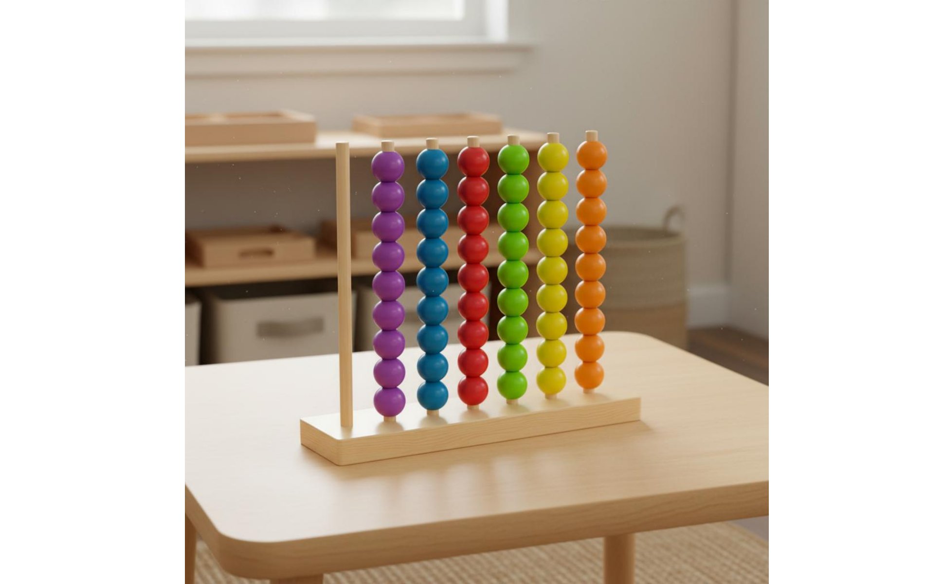 Color Sorting Bead Board Early Learning Educational Counting Beads for Preschool