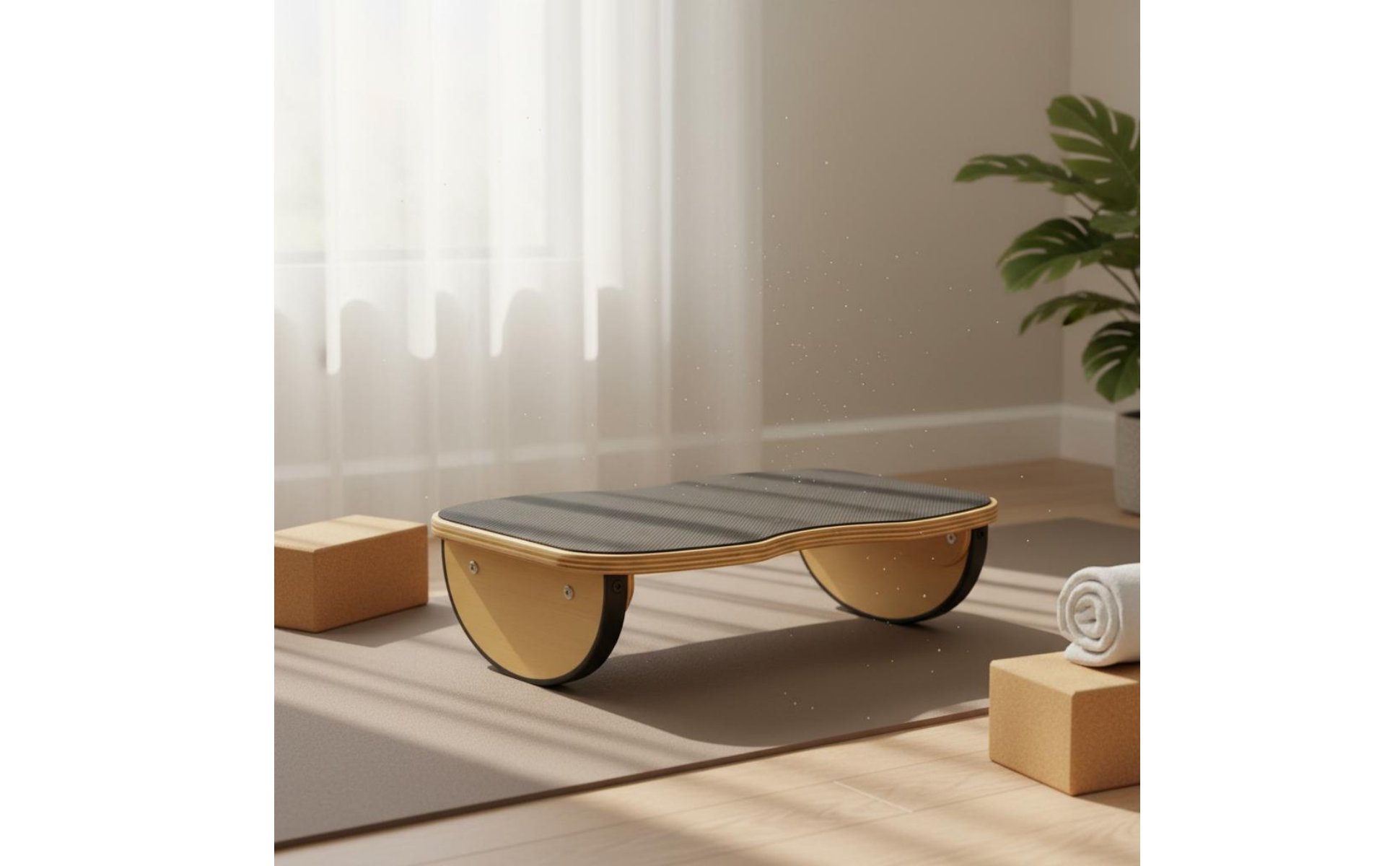 Wooden Balance Board Rocking Mode Yoga Balance Board Non-Slip for Office Workers