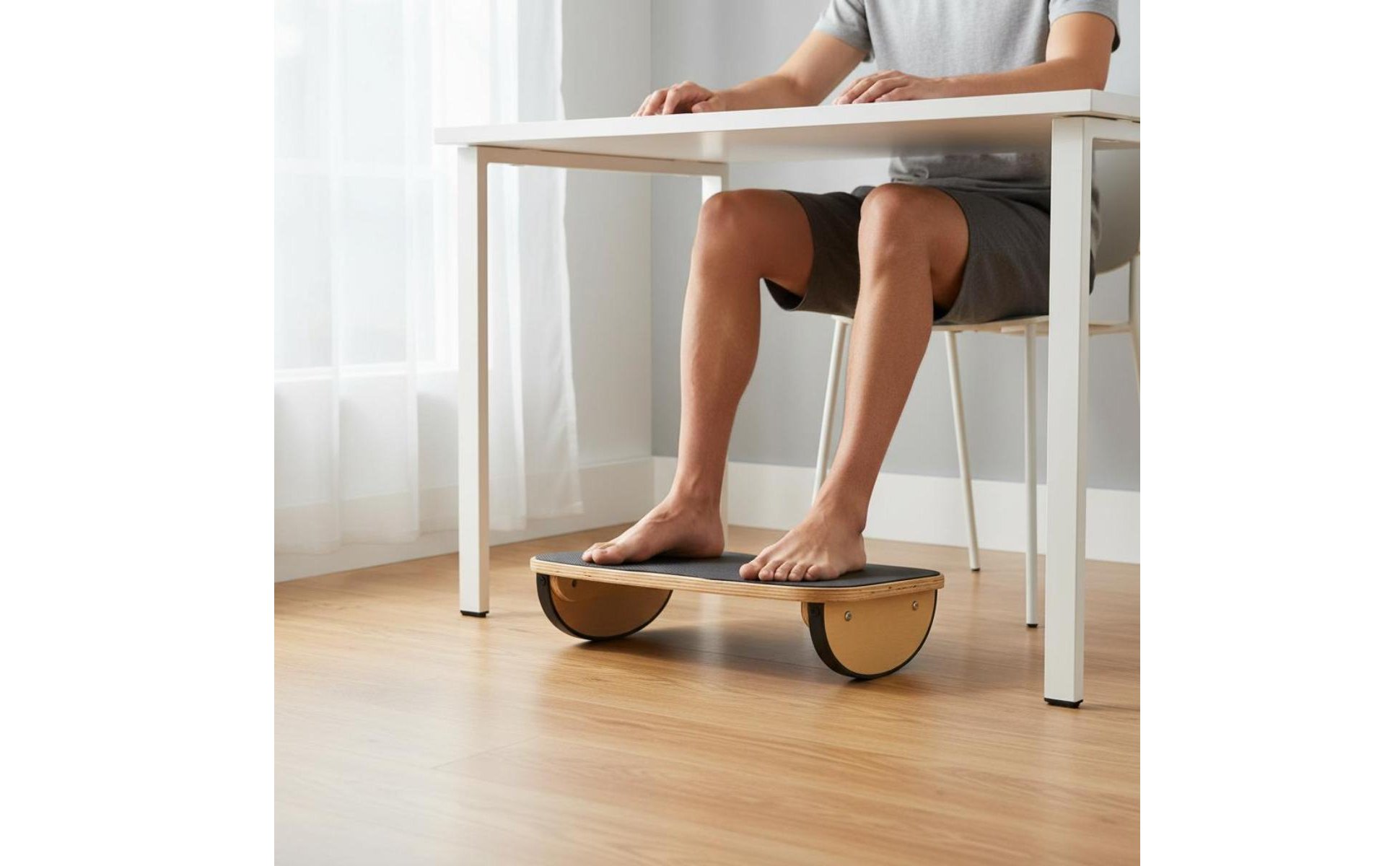 Wooden Balance Board Rocking Mode Yoga Balance Board Non-Slip for Office Workers