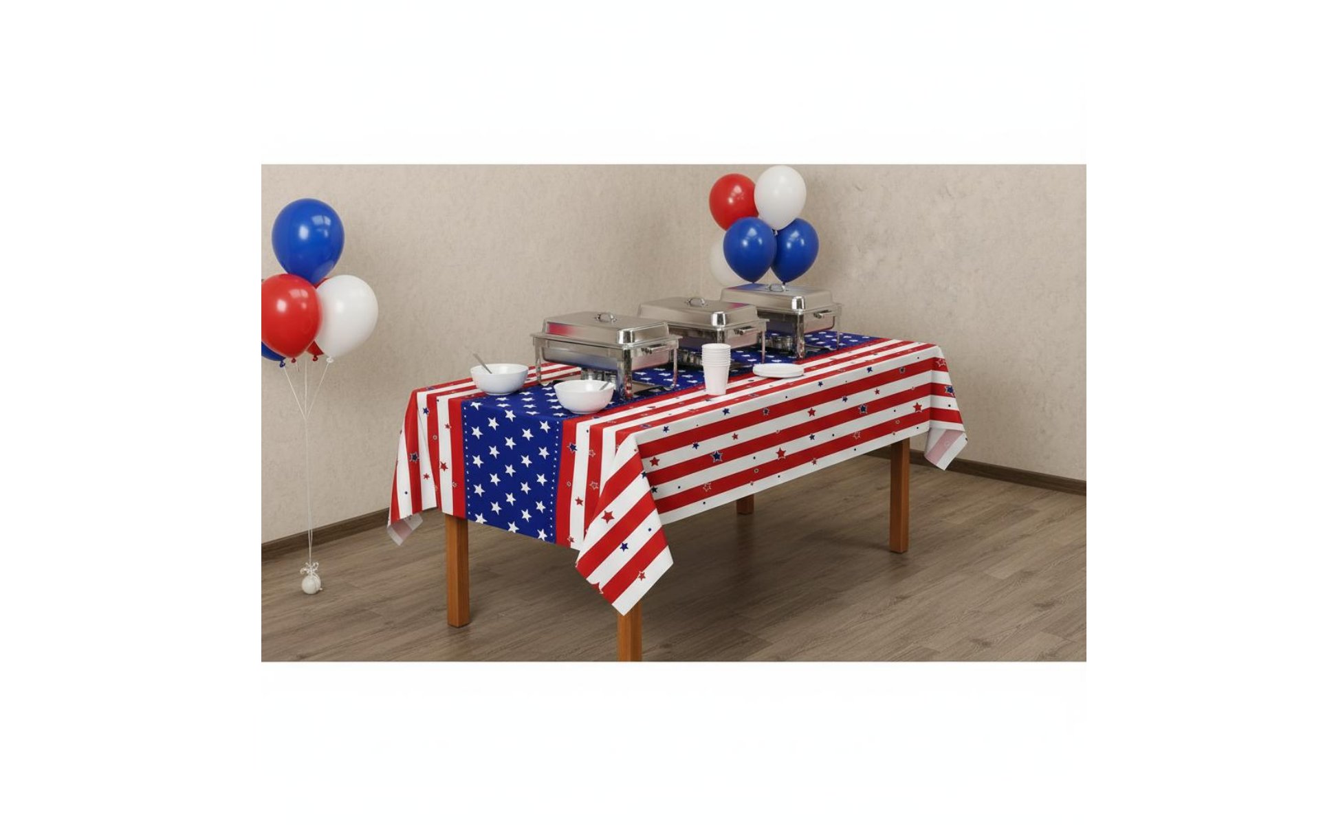 Kit de Fête Drapeau Américain Résistant à l'huile pour Événements Patriotiques