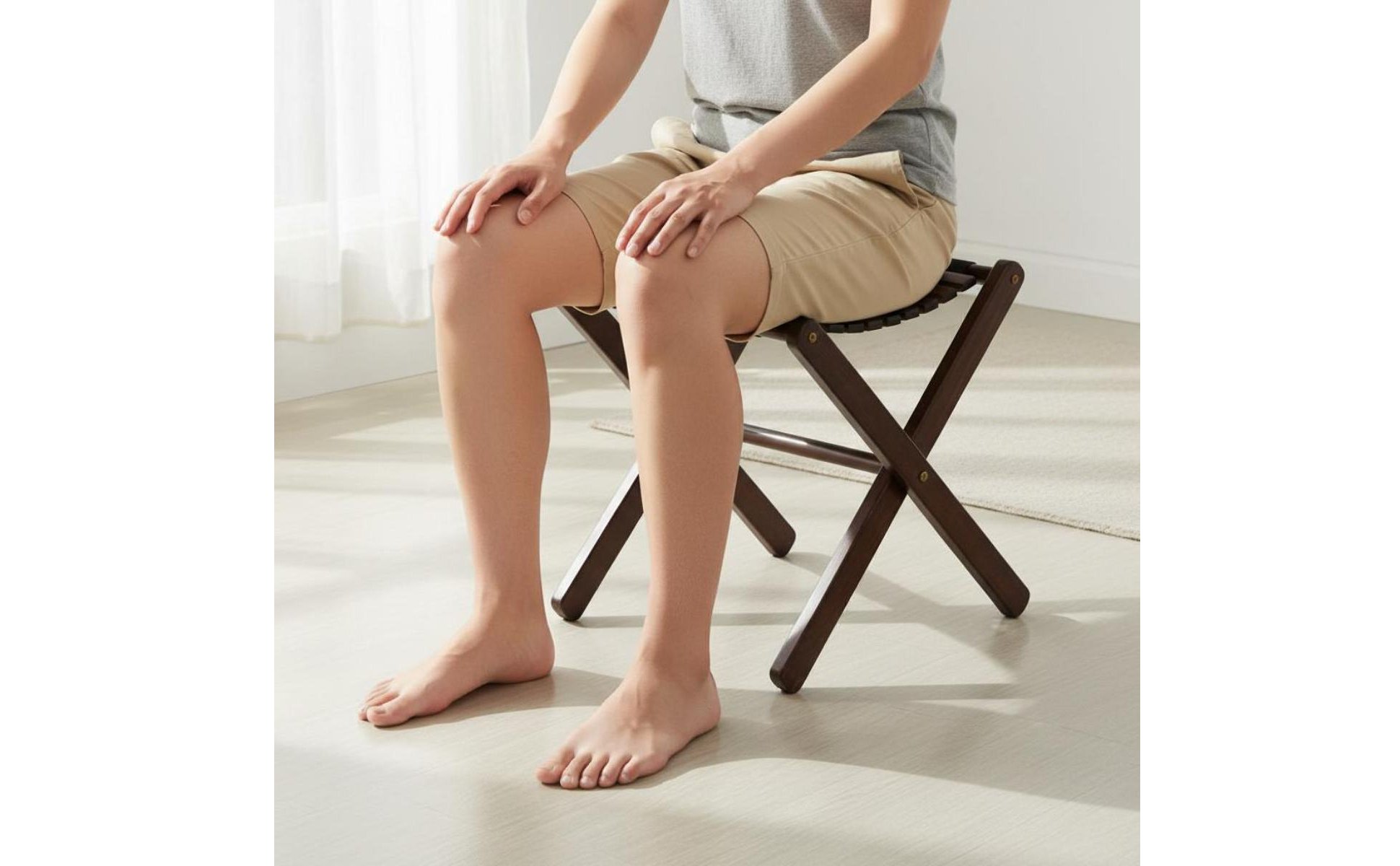 Folding Stool with Backrest Long-Lasting Backrest Folding Chair Sturdy