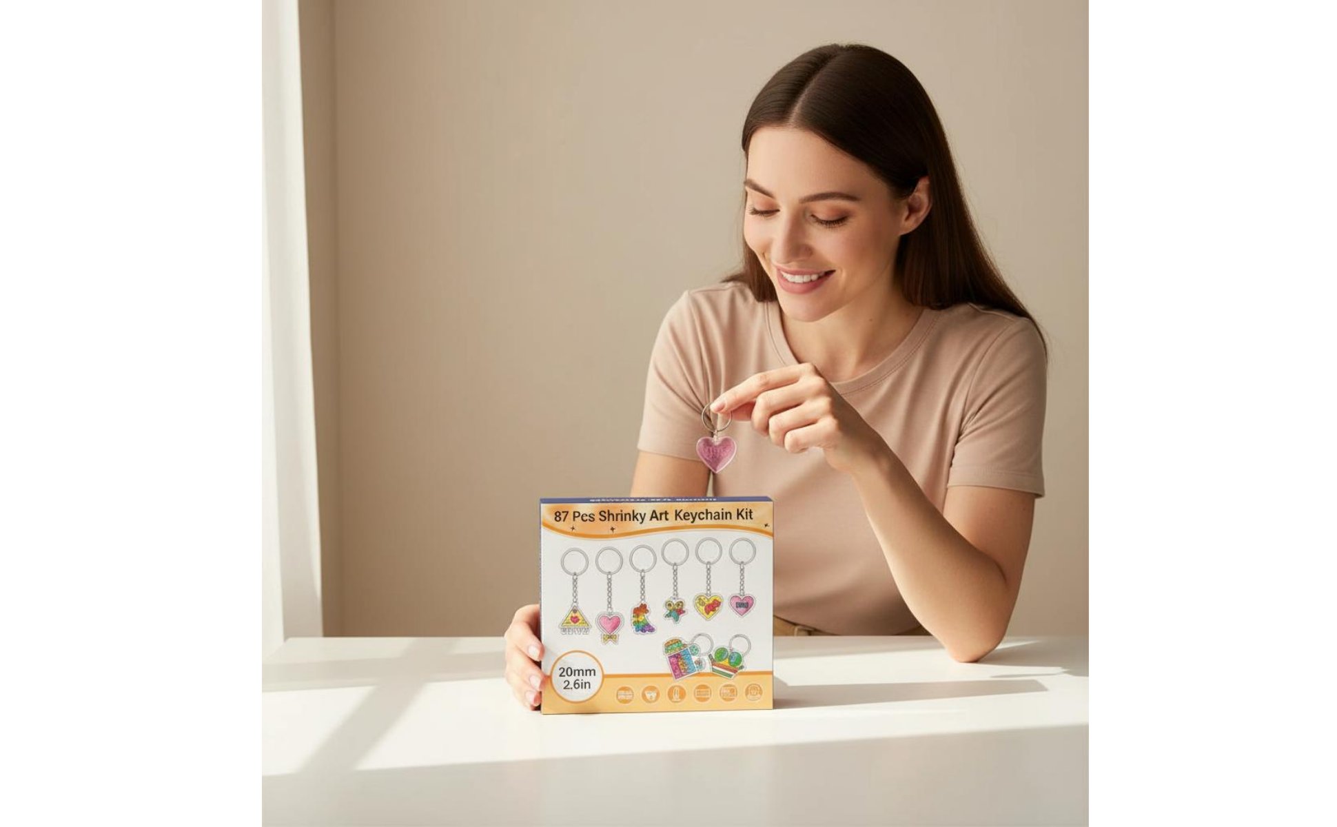 87 Stück Schrumpfplastik-Set DIY Schrumpfpapier-Set Kreativ für Basteltisch