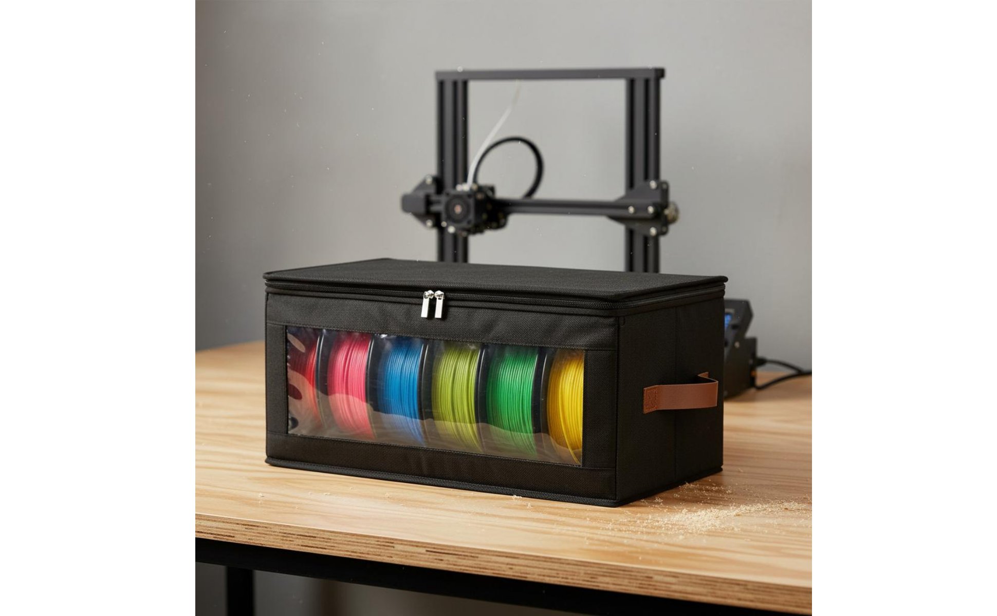 3D Printer Filament Storage Box Holds 6 Rolls for Workshop, Studio, Makers
