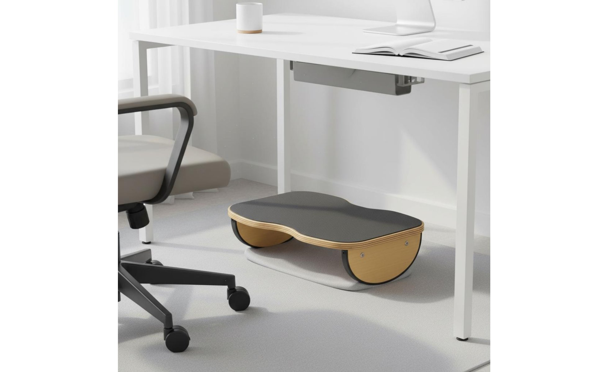 Wooden Balance Board Rocking Mode Yoga Balance Board Non-Slip for Office Workers