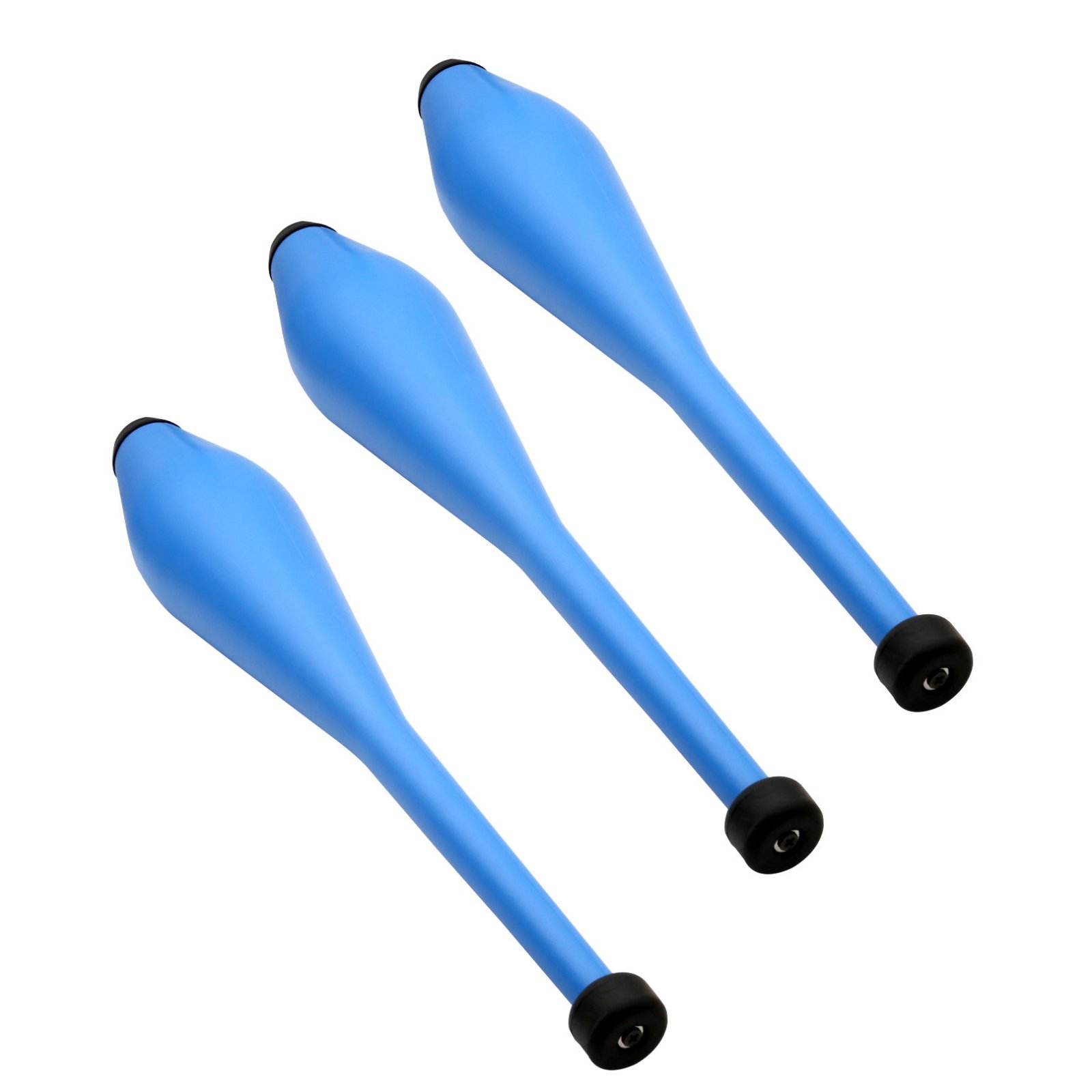 3 Pieces Drop-Resistant Beginner Juggling Club Rubber End Caps Juggling Club Sturdy Play Equipment Bright Color for Beginners, Performance