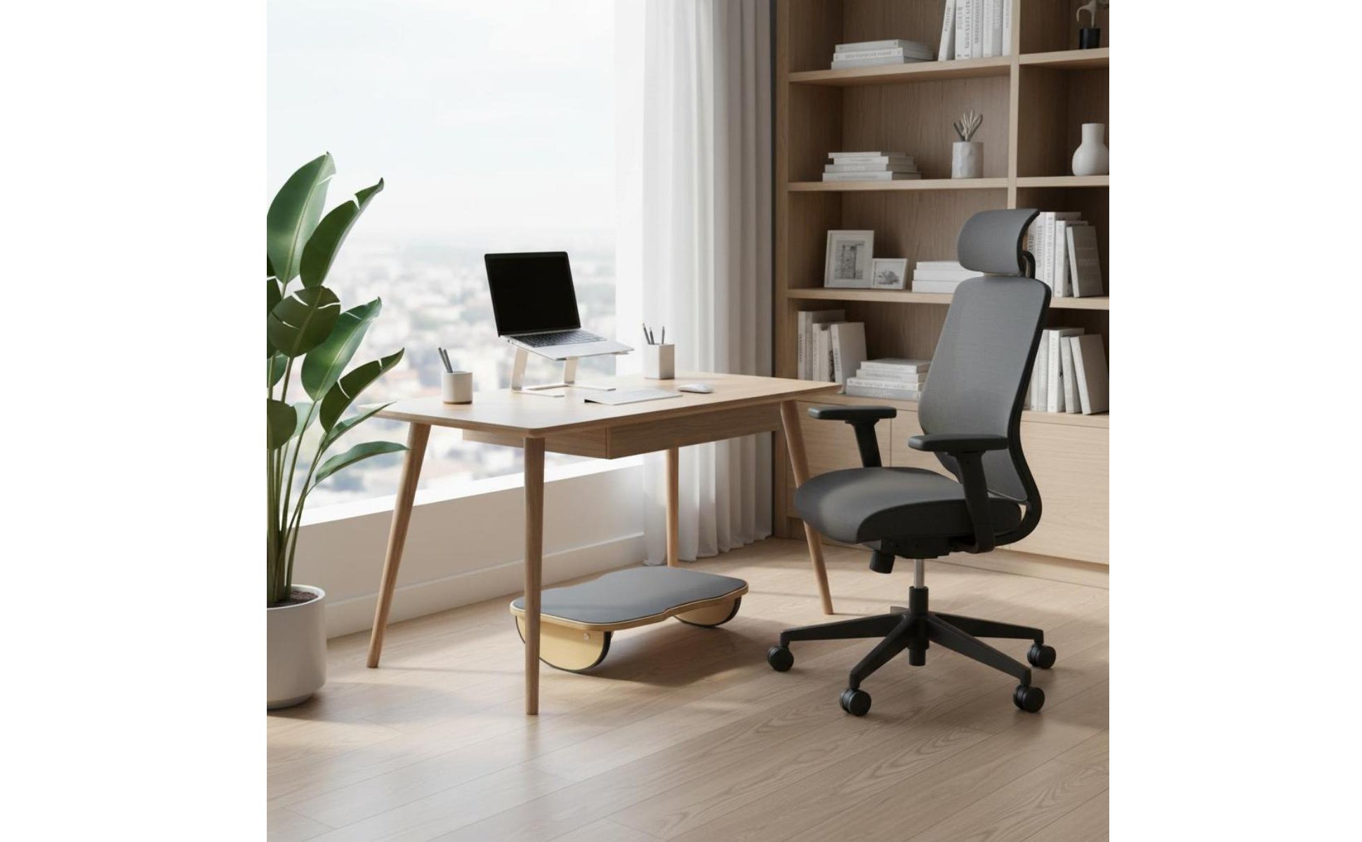 Wooden Balance Board Rocking Mode Yoga Balance Board Non-Slip for Office Workers