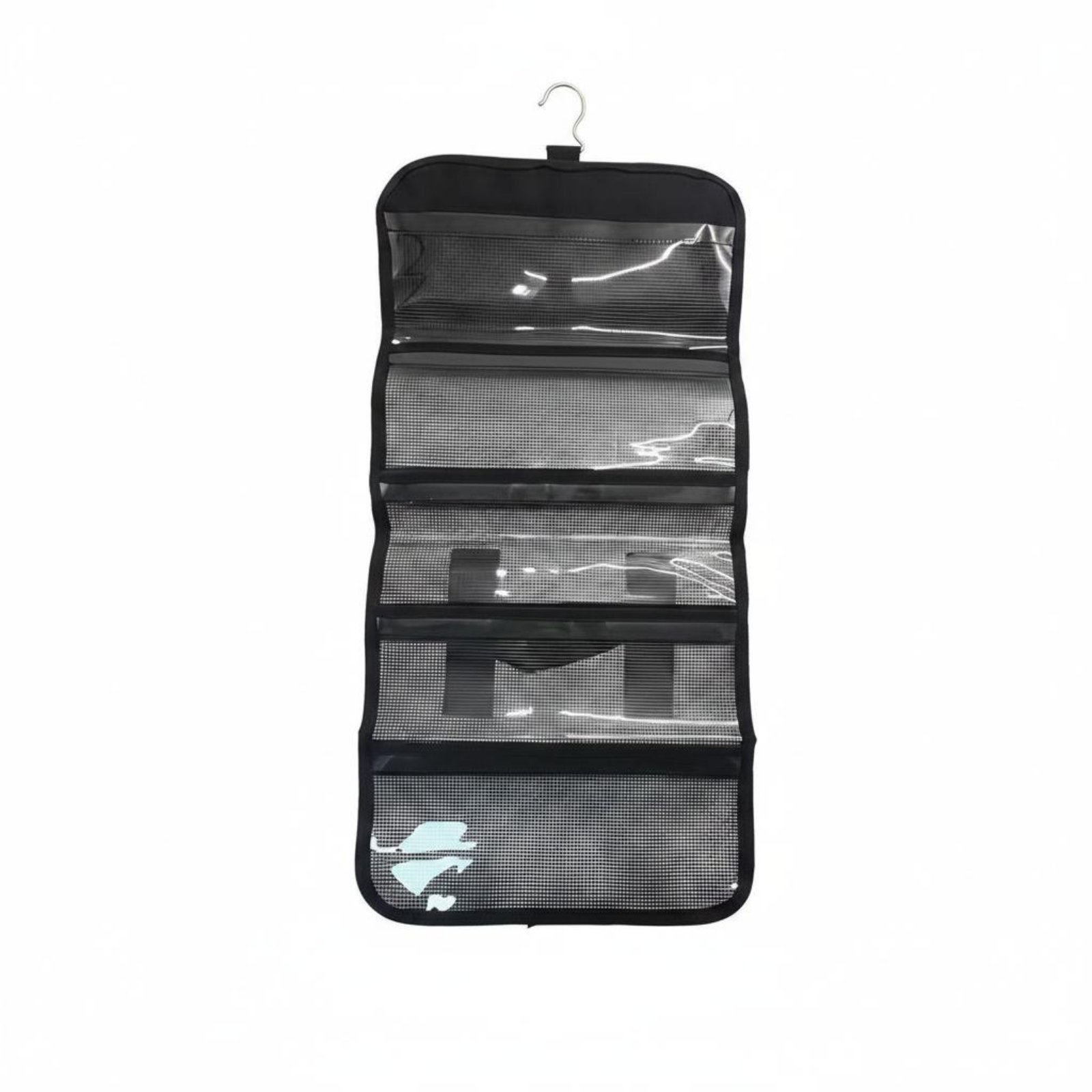Foldable Fishing Lure Bag Clear PVC Front Folding Lure Organizer Portable Handle Roll up Bag for Anglers, Travel