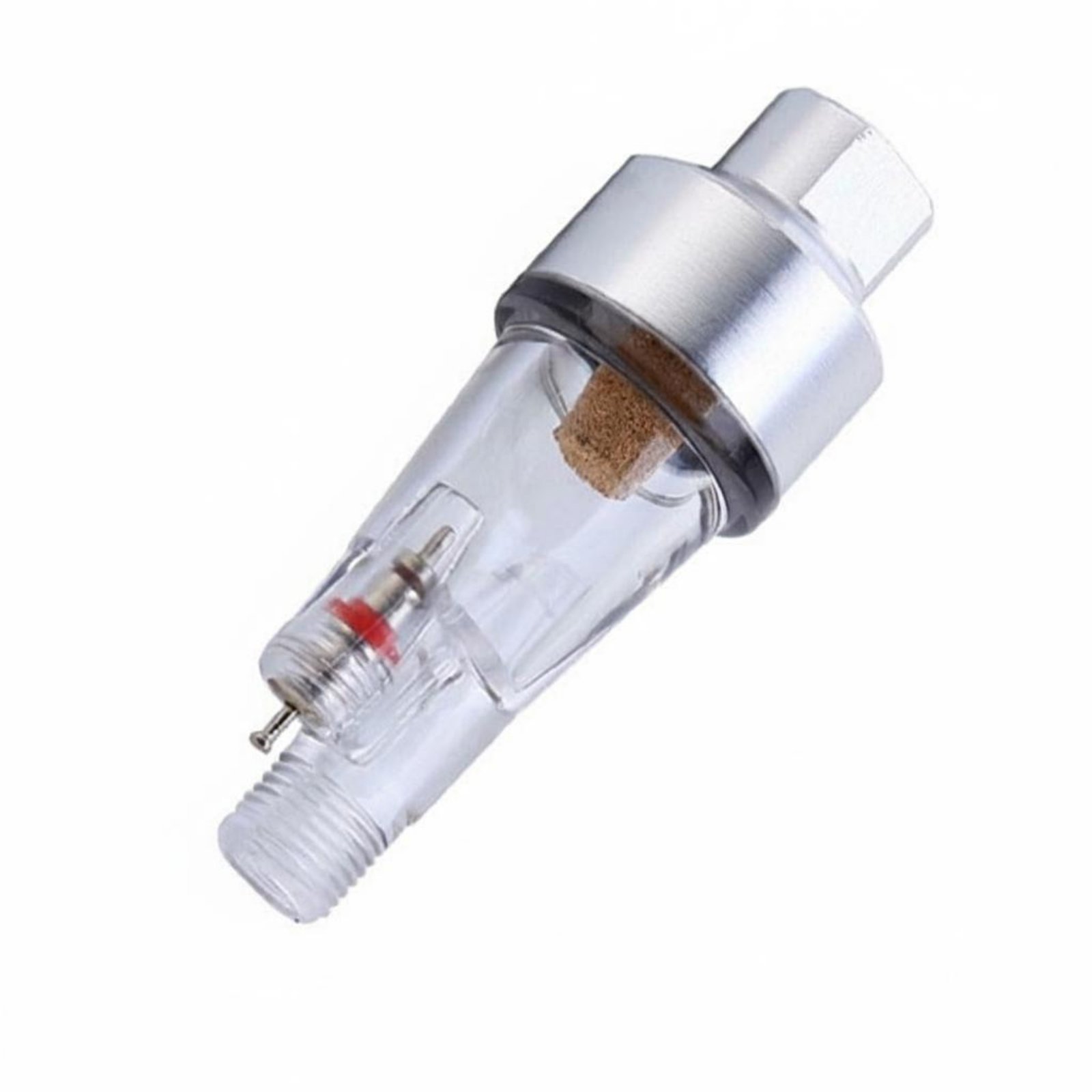 Clear Body Airbrush Water Separator Easy to Clean Spray Moisture Separator Compact Design Paint Water Separator Sturdy Aluminum Housing for Modelers, Model Painting