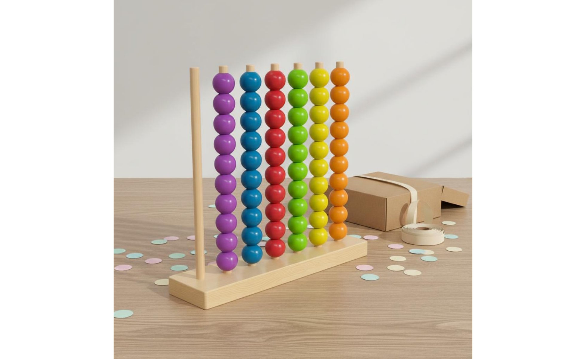 Color Sorting Bead Board Early Learning Educational Counting Beads for Preschool