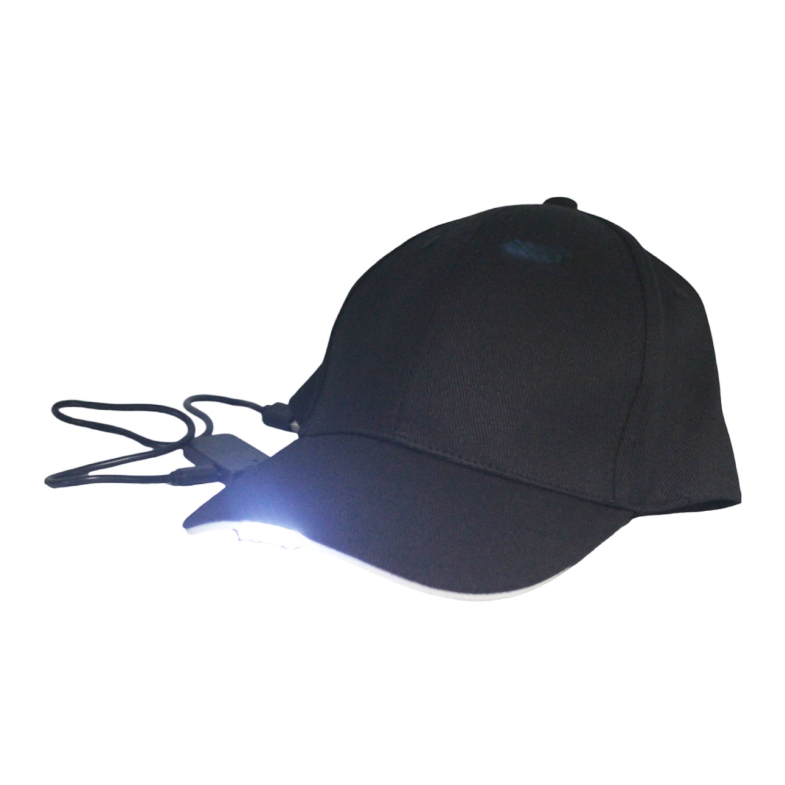 Handsunrestricted Lighting USB Rechargeable LED Hat Adjustable Fit Rechargeable LED Hat Lightweight Baseball Cap with Light Sweatband for Men