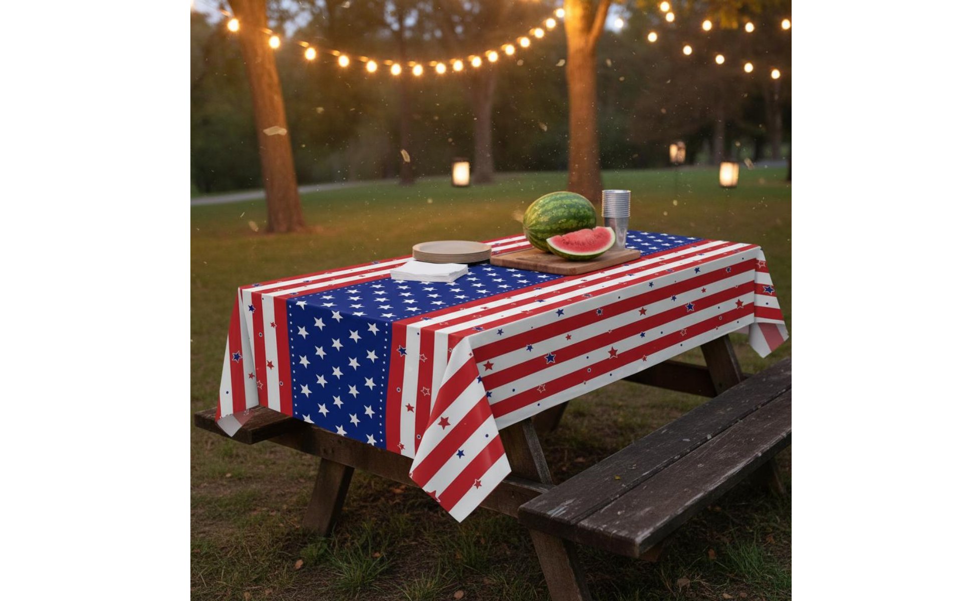 Kit de Fête Drapeau Américain Résistant à l'huile pour Événements Patriotiques