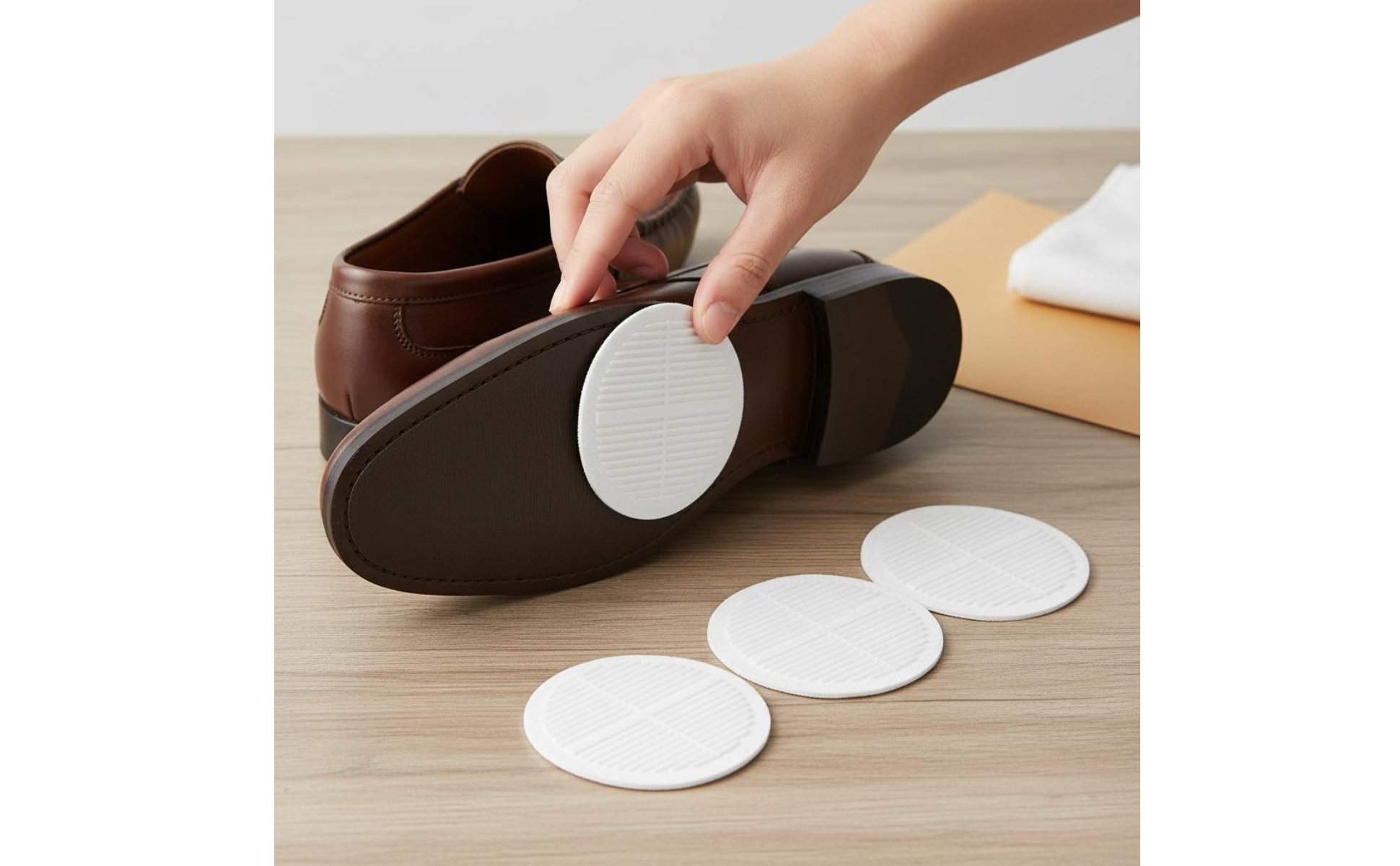 4 Pieces Round Sole Protector Pad Noise Reducing Wear-Resistant Sole Pad