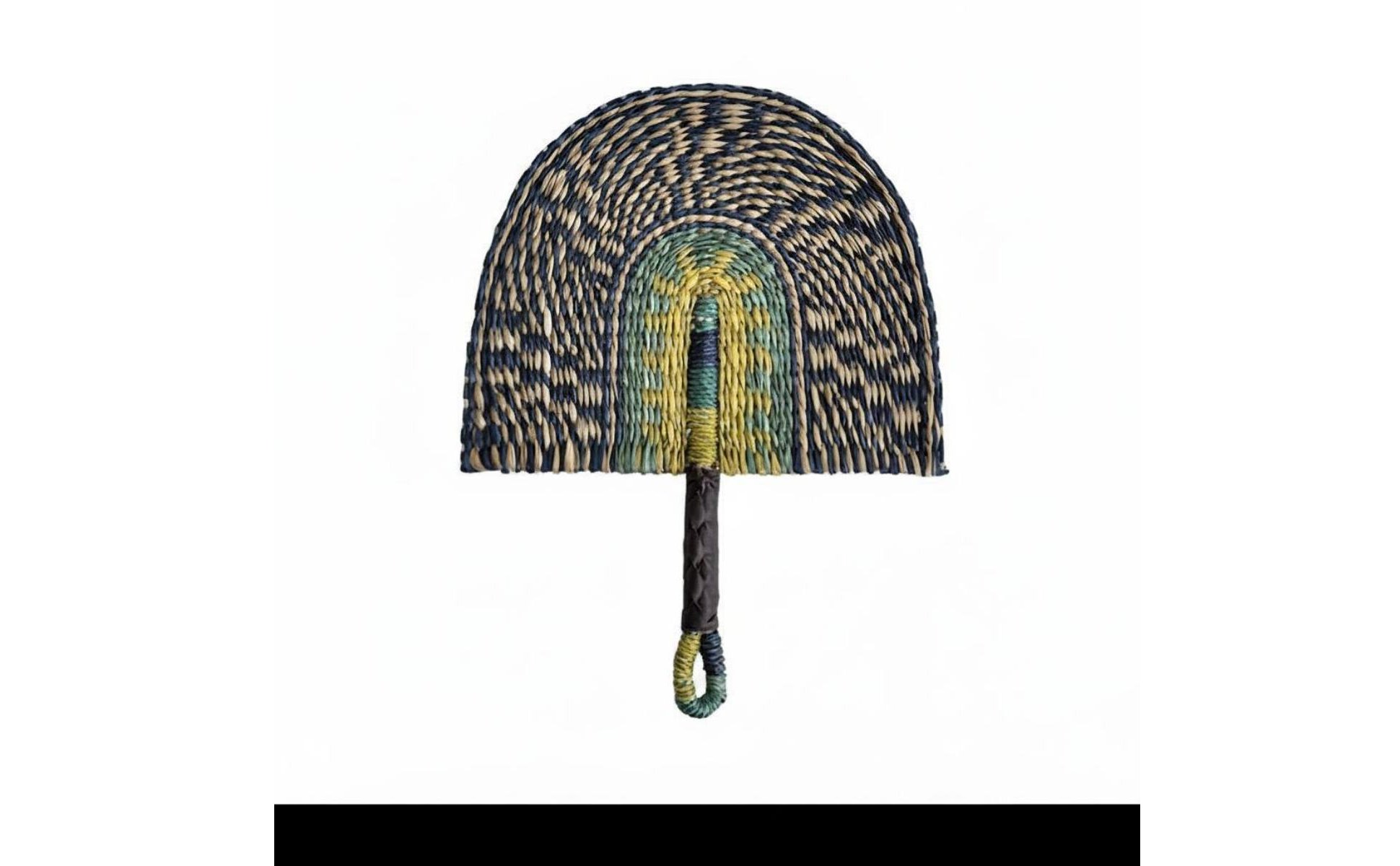 Woven Palm Hand Fan Handmade Straw Palm Fan Boho Design for Guesthouse