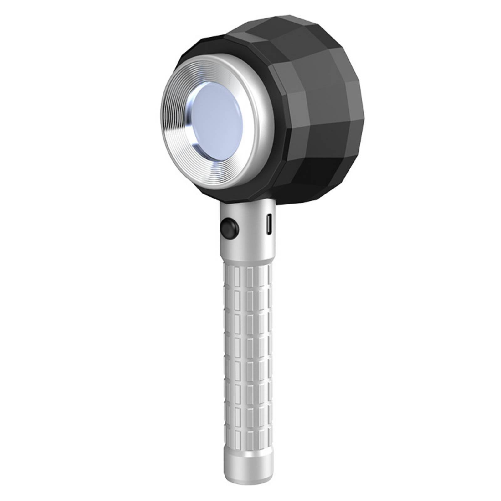 Two-Light Light Illumination Handheld Magnifying Glass with Scale Comfortable Grip Scale Magnifier Multi-Function