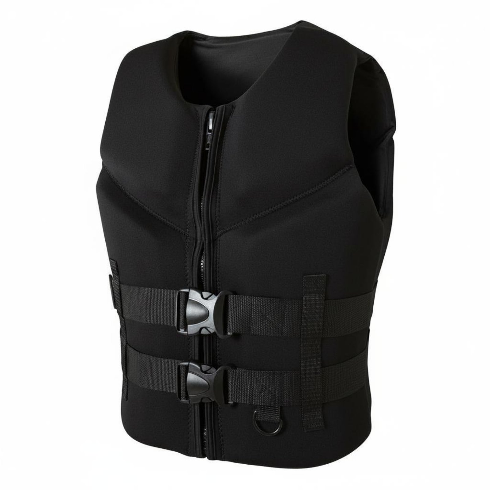 Shock Protection Life Jacket Long-Lasting Adult Life Vest Adjustable Straps Personal Watercraft Safety Vest Zip Front for Adults, Fishing Users, Boating