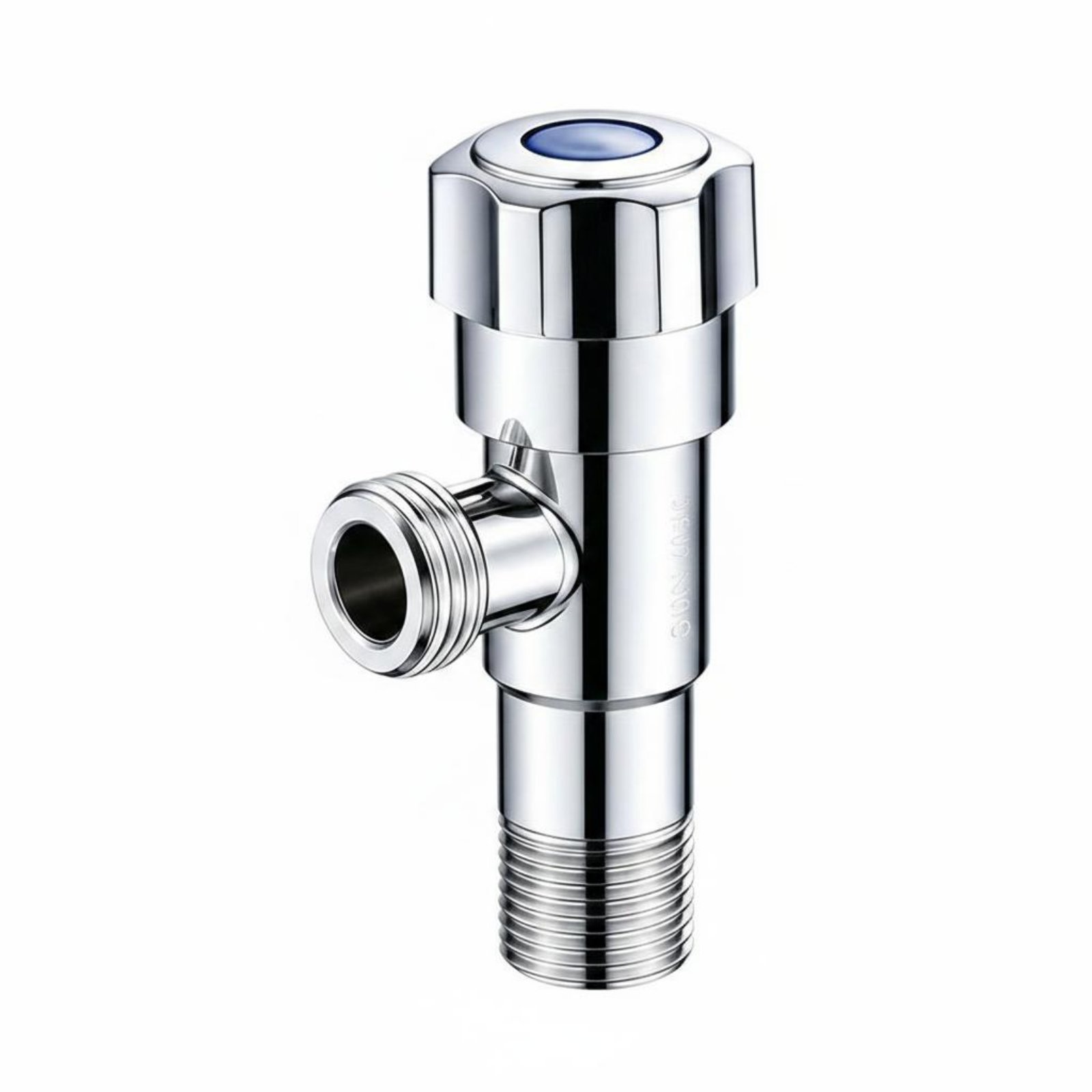 Hot and Cold Water Dual Outlet Angle Valve 304 Stainless Steel Brass Angle Valve Thickened Body Plumbing Fixture for Toilet, Bathroom