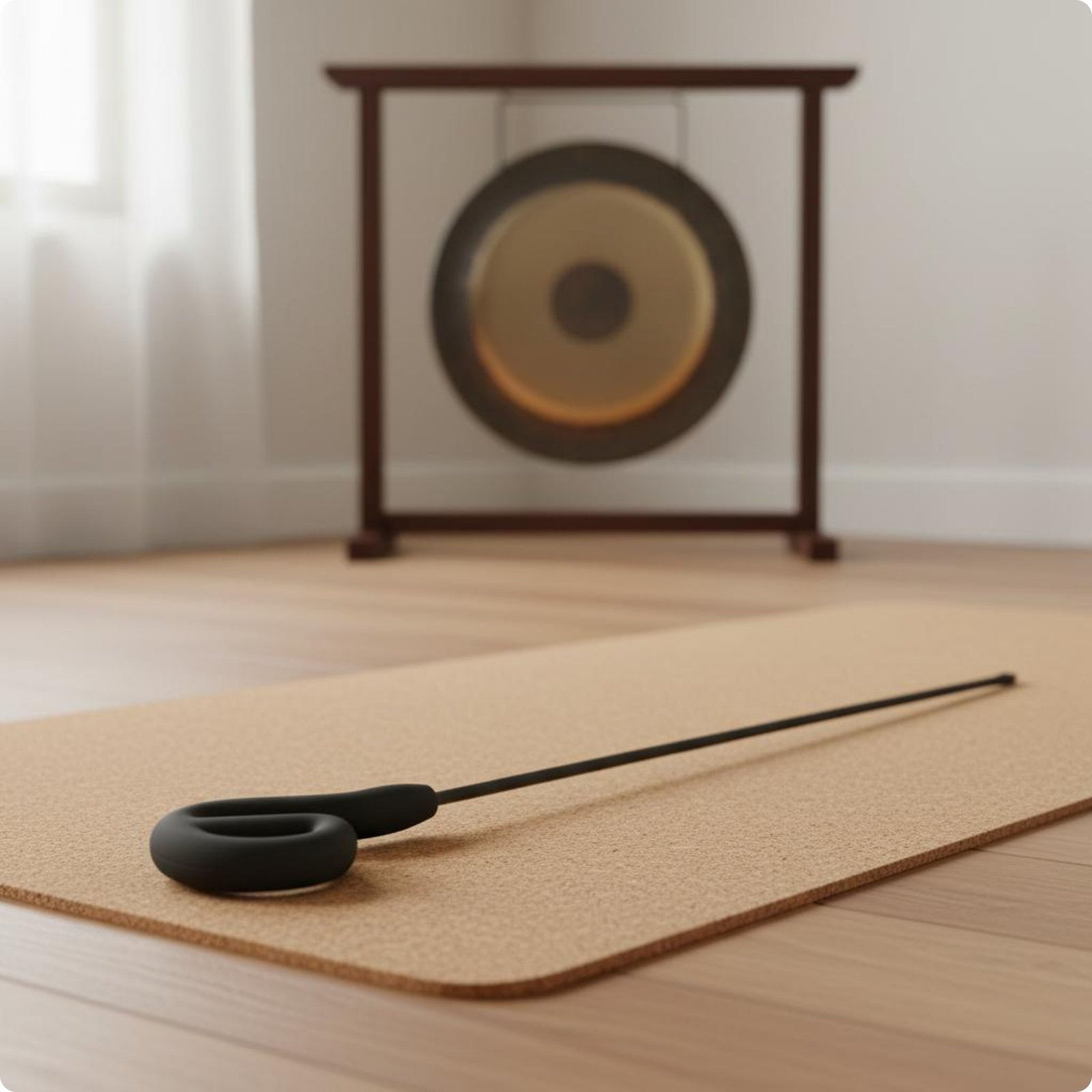 Ocean Sound Gong Mallet Comfortable Grip Music Tool Quiet Strike for