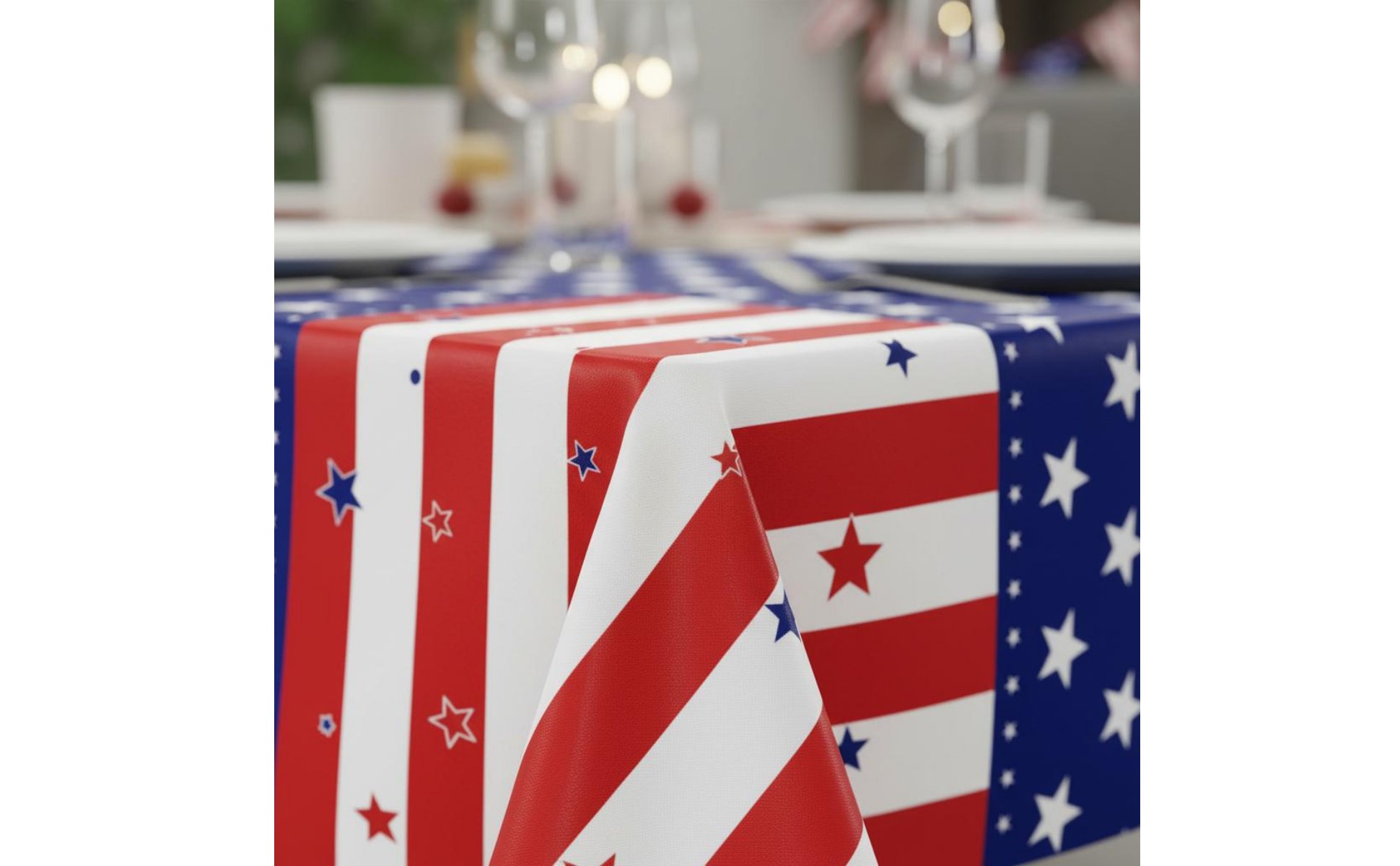 Kit de Fête Drapeau Américain Résistant à l'huile pour Événements Patriotiques