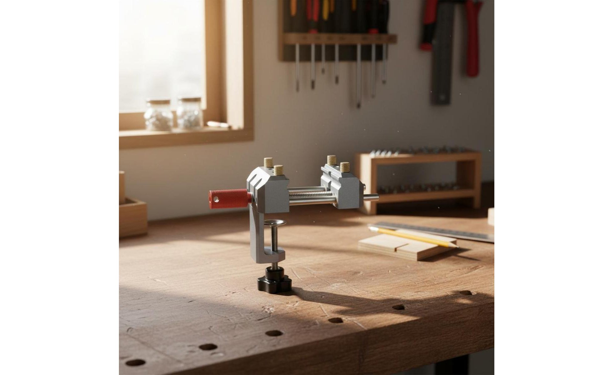 Aluminum Bench Vise Multi-Function Mini Table Vise Compact for Home Workshop