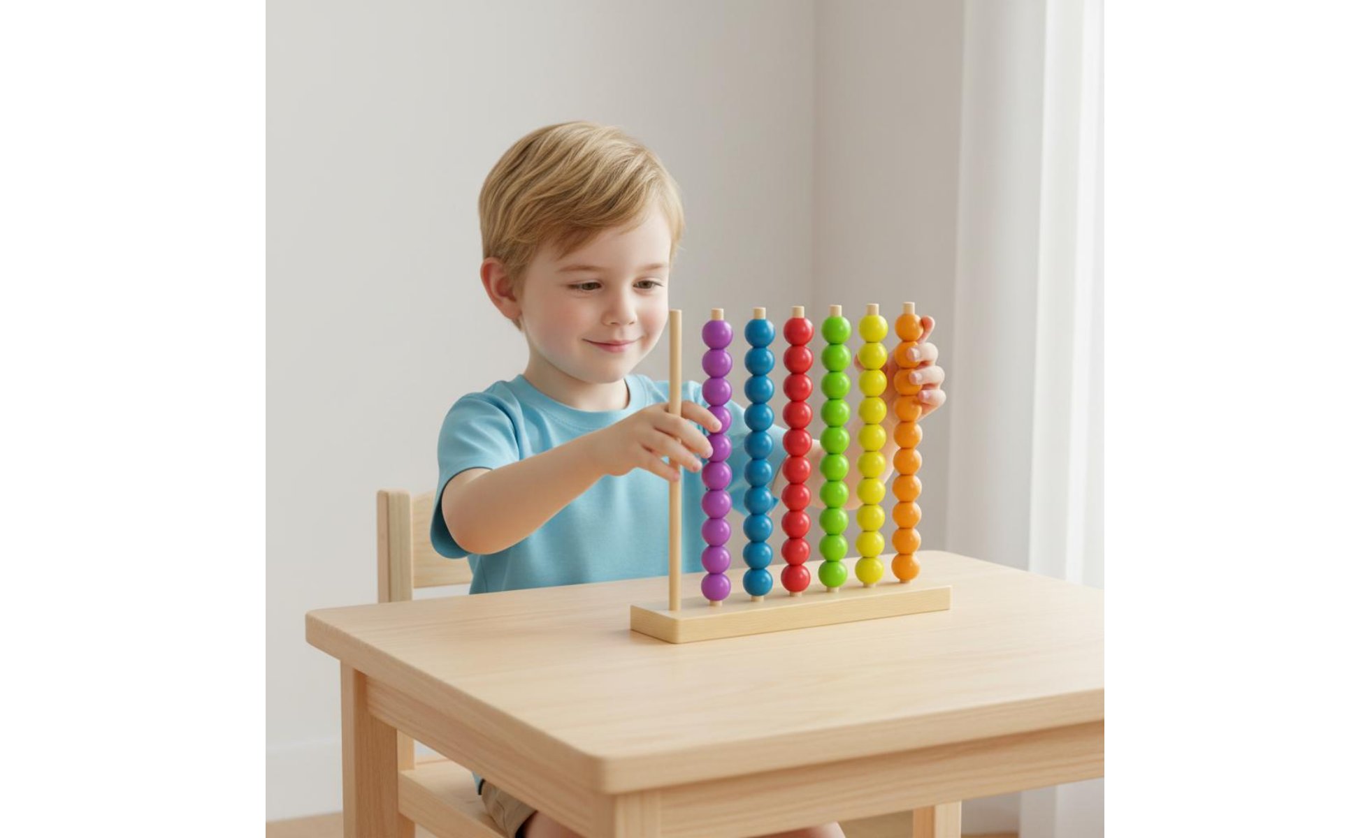 Color Sorting Bead Board Early Learning Educational Counting Beads for Preschool
