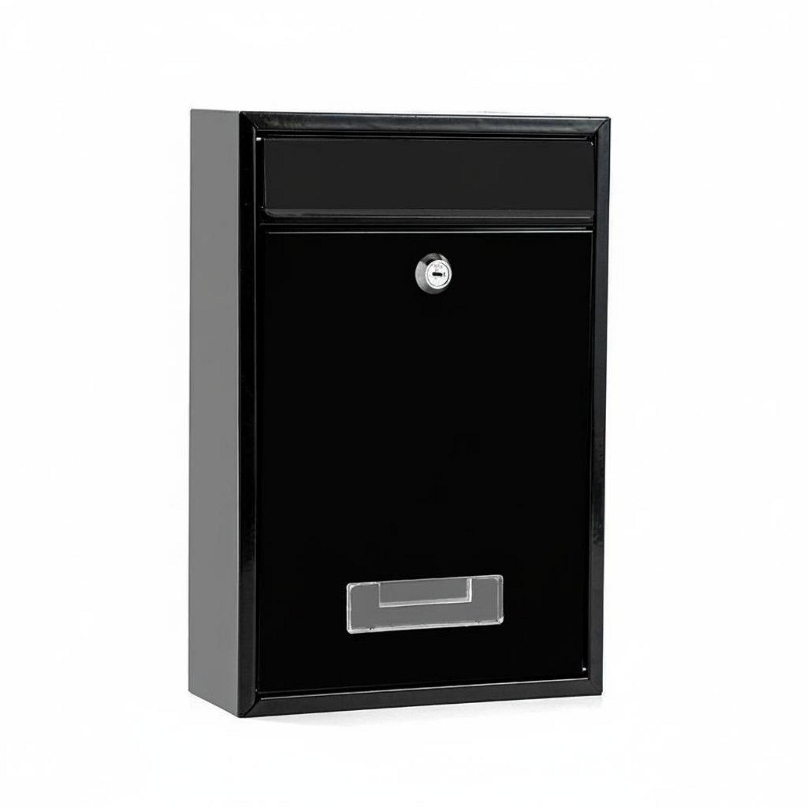 Secure Lockable Wall Mailbox Weather-Resistant Metal Mail Drop Box Easy to Install for Entryway, Porch