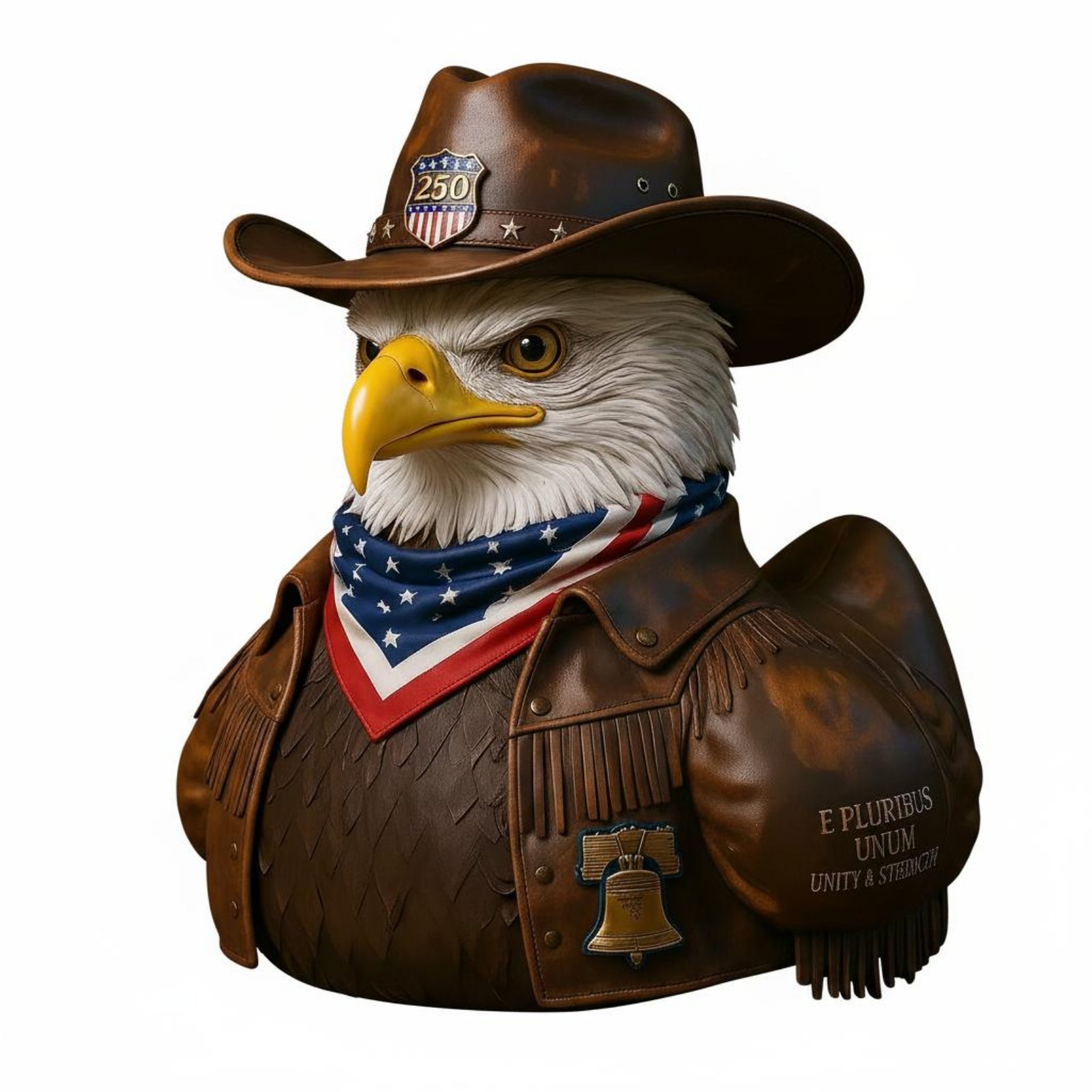 Independence Eagle Statue Detailed Patriotic Eagle Statue Hand Painted for Desk, Mantel