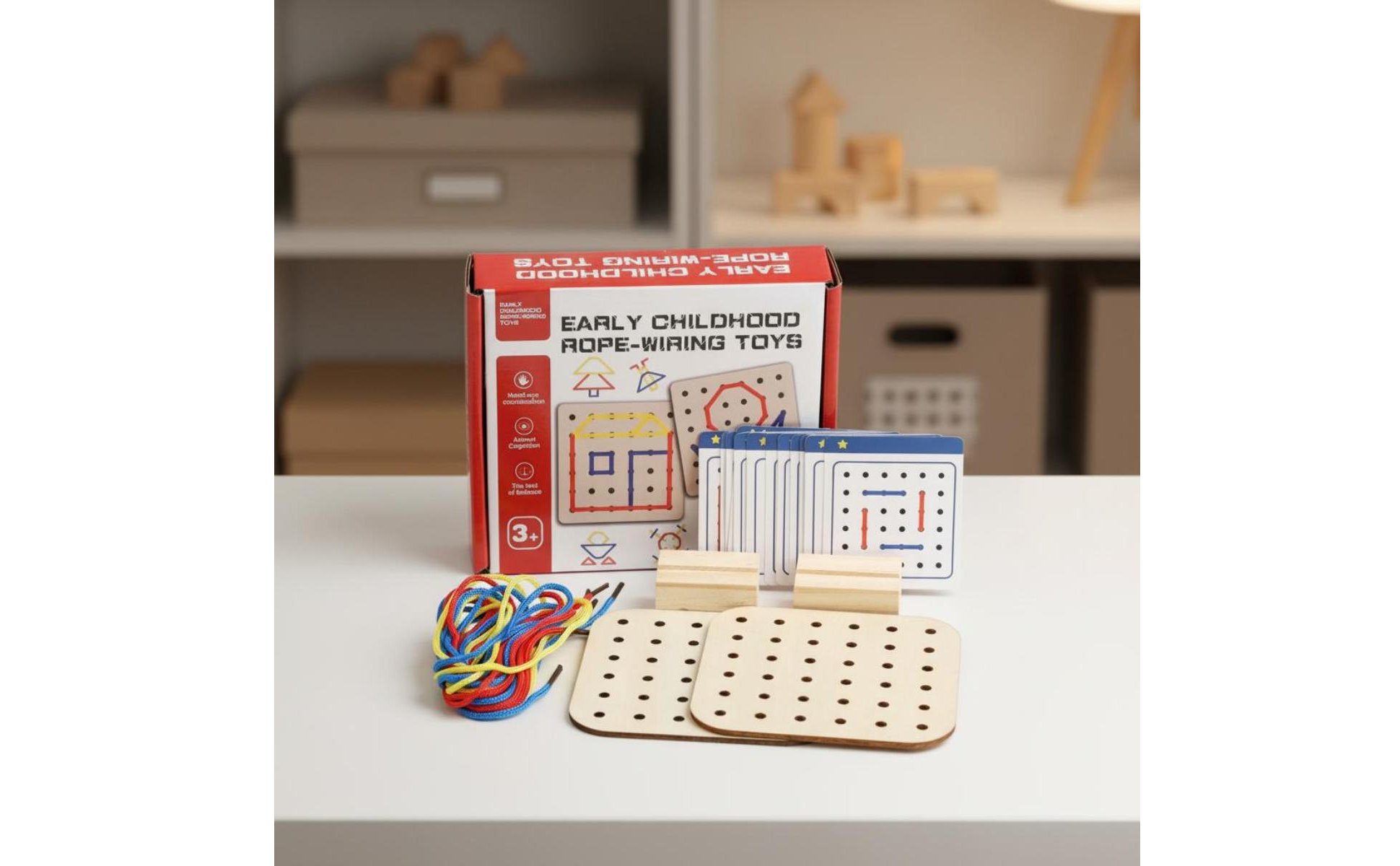 Threading Game Toy Fine Movement Skills Lacing Board Toy Concentration Training