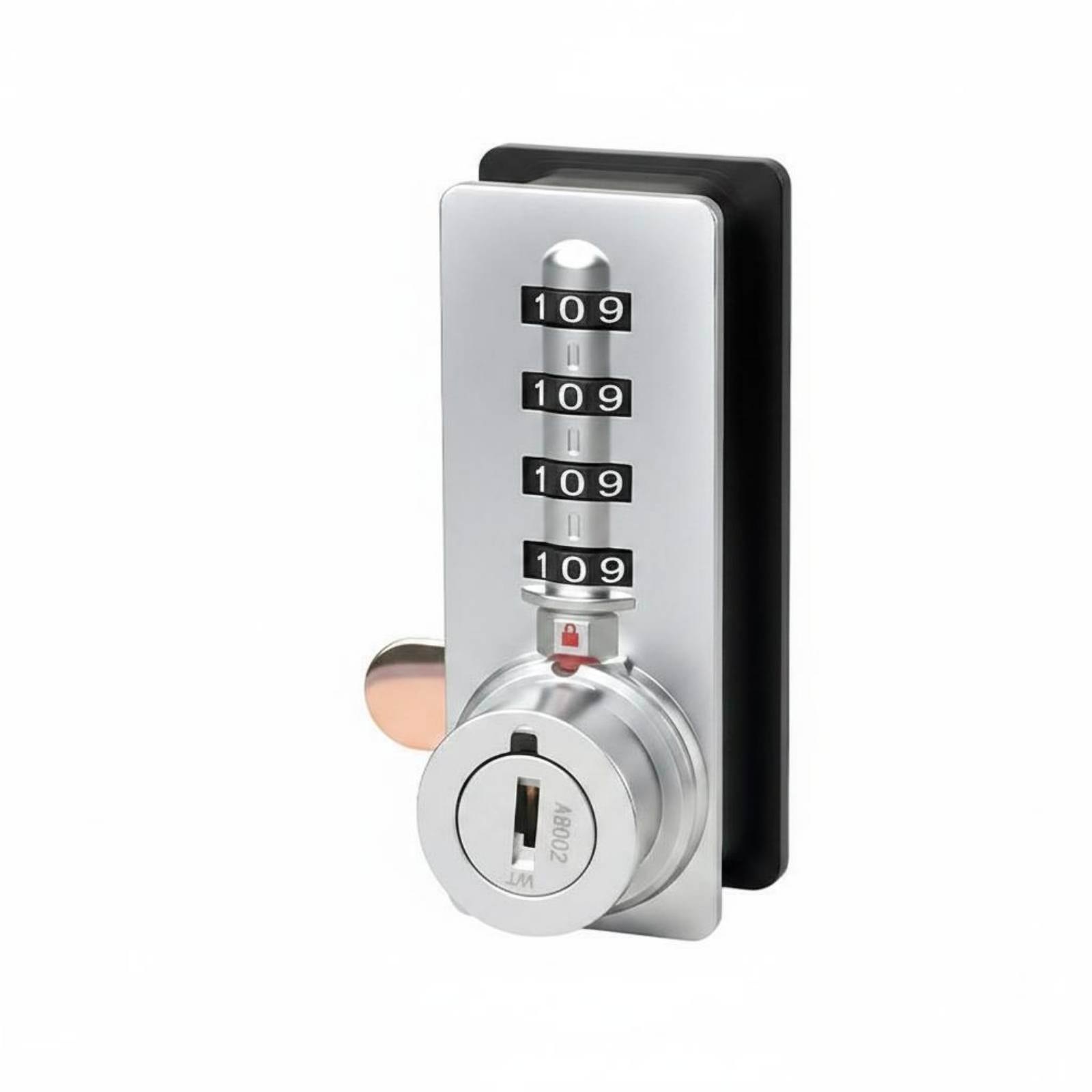 Automatic Reset 4-Digit Combination Cabinet Lock Red-Green Indicator Indicator Zinc Alloy Cabinet Lock Emergency Key Security Hardware Long-Lasting