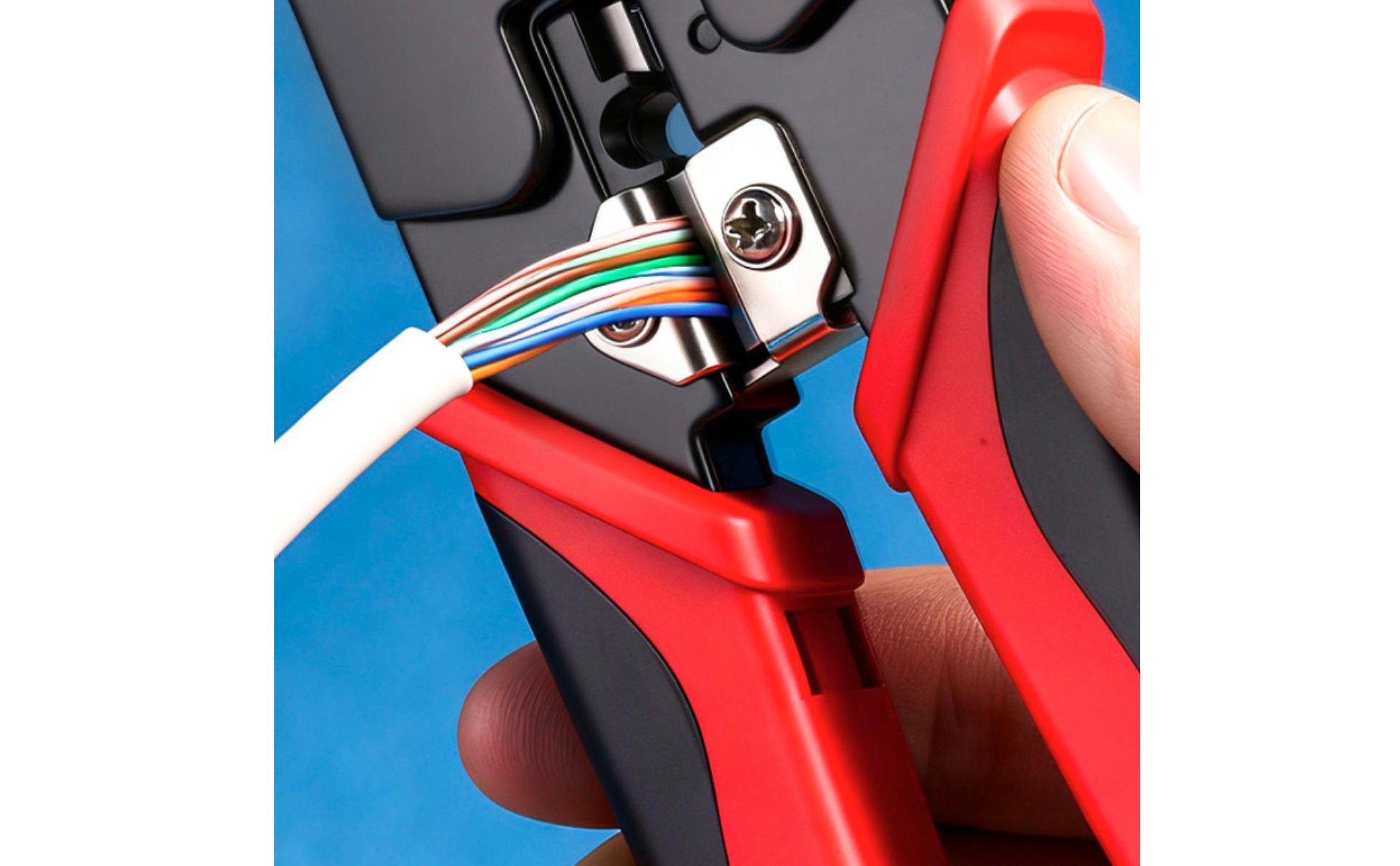RJ45 Crimp Tool 3-in-1 RJ45 Multi-Function for Electricians, Technicians