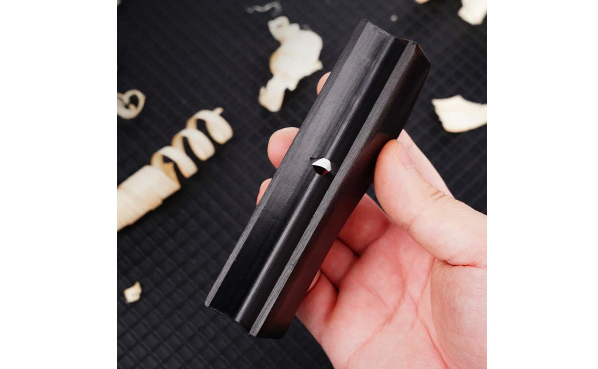 Ebony Chamfer Plane Hardwood Body Mini Corner Rounding Plane Brass Blade Cover
