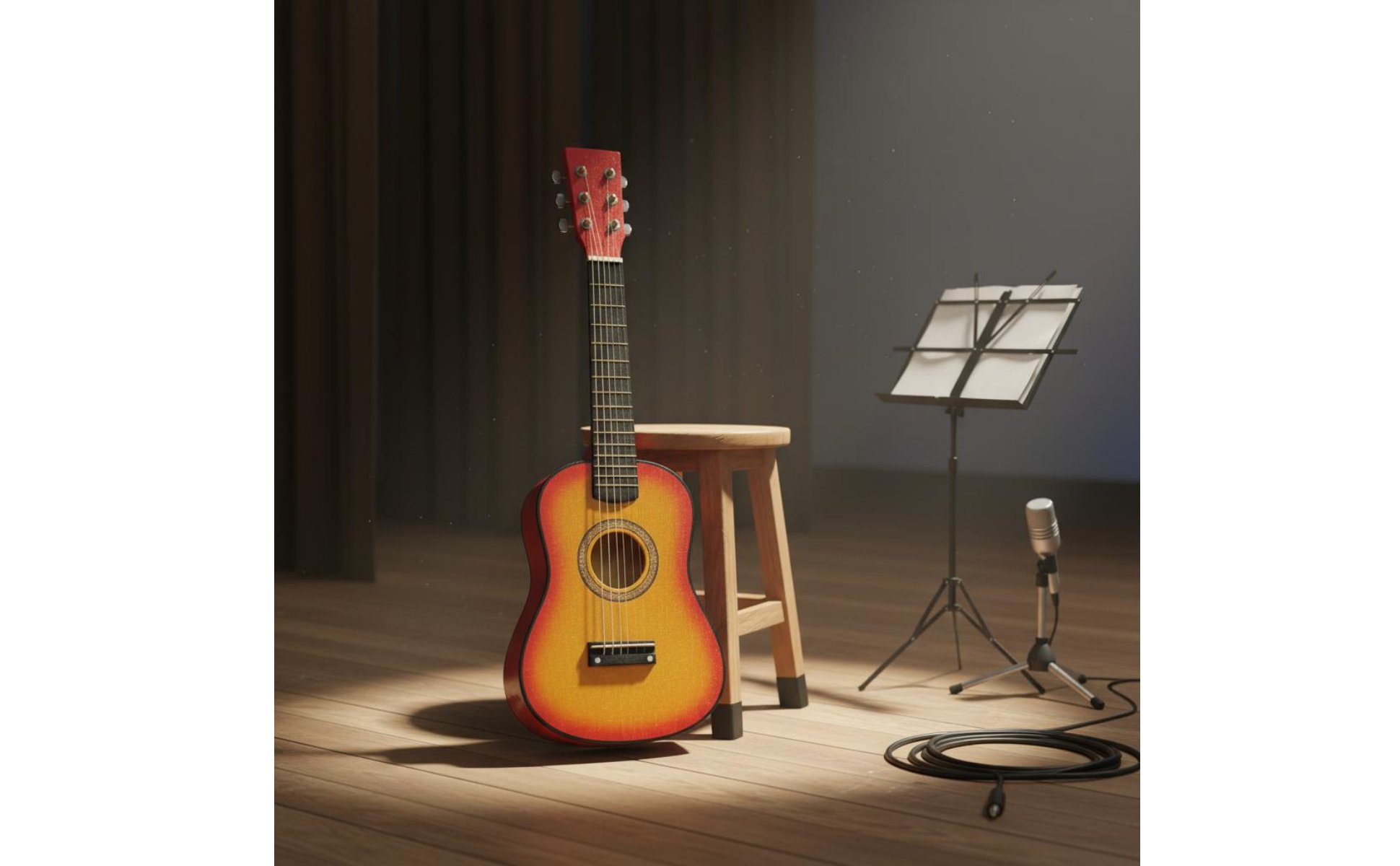 23 Inch Practice Guitar Educational 23-Inch Toy Guitar Beginner Friendly