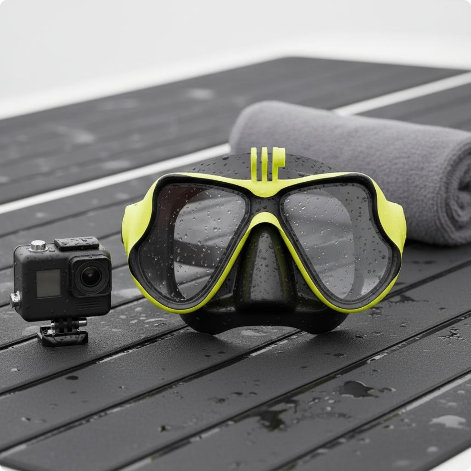 Diving Facepiece Camera Mount Safety Glass Lens Camera Mount Facepiece