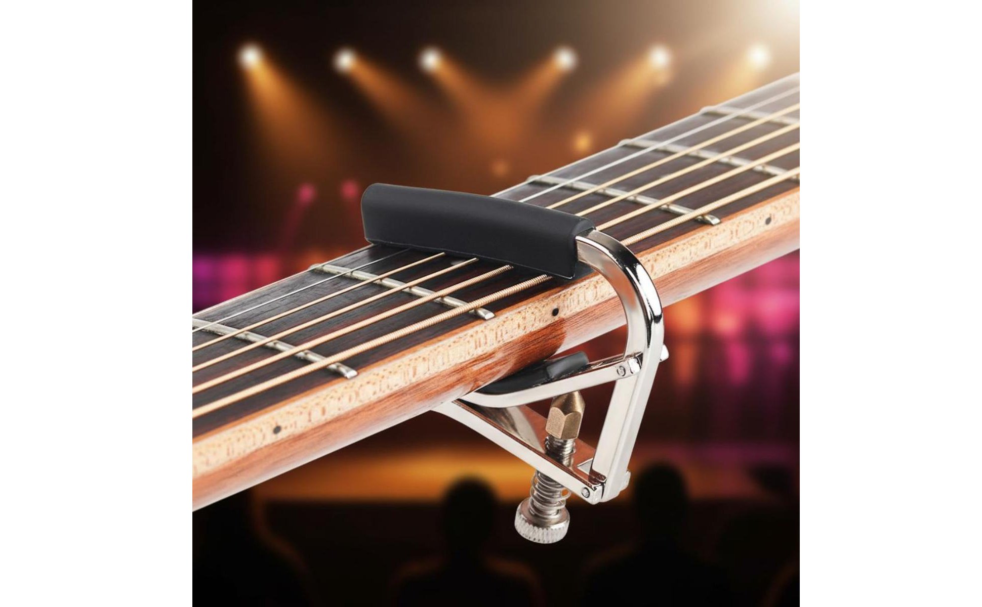 Guitar Capo Firm Grip Acoustic Guitar Capo Quick Change Key for Live Performance
