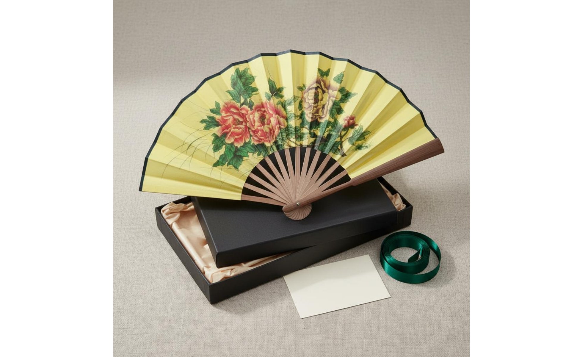 Opera Fan Performance Use Dance Fan Decorative Floral Print for Costume Wear