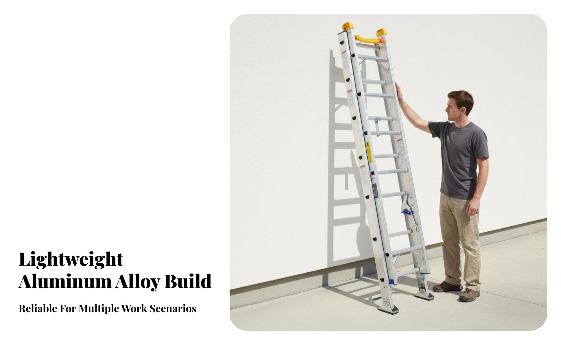 Telescopic Ladder Collapsible for Construction Site, Advertising Setup