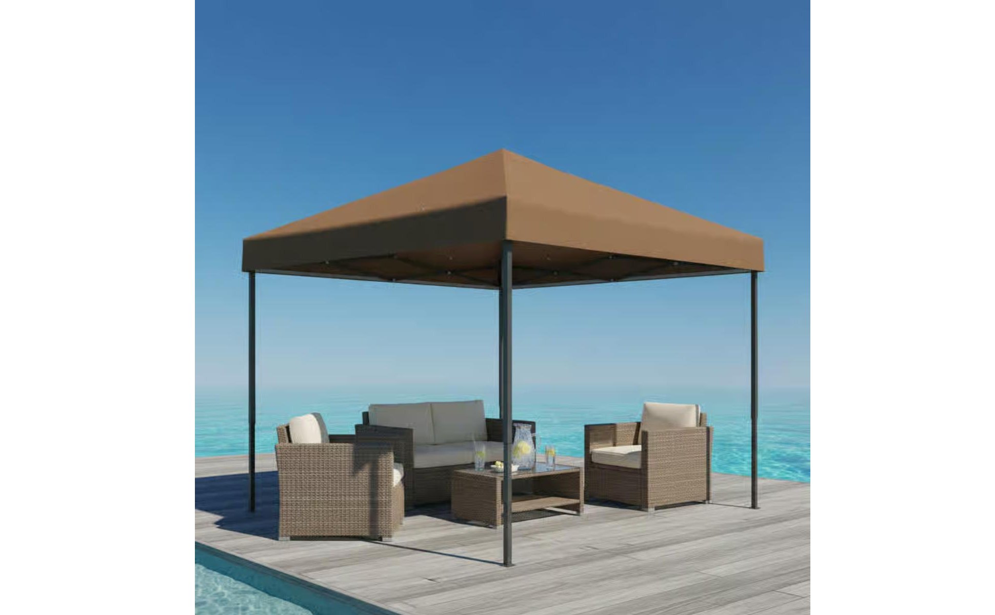 Double Tier Gazebo Canopy Sun Shade 10 X 10 Gazebo Canopy Protection