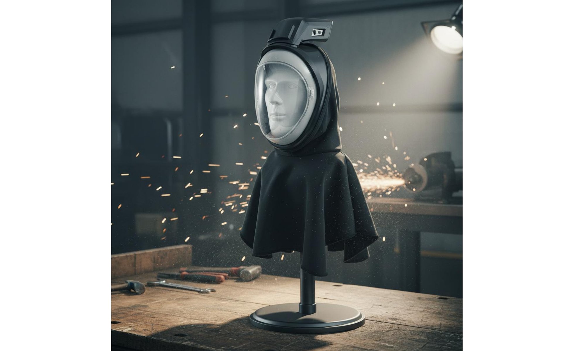 Motorisierte Staubschutzmaske mit Lüfter Gebläse-Atemschutzhaube für Industrie