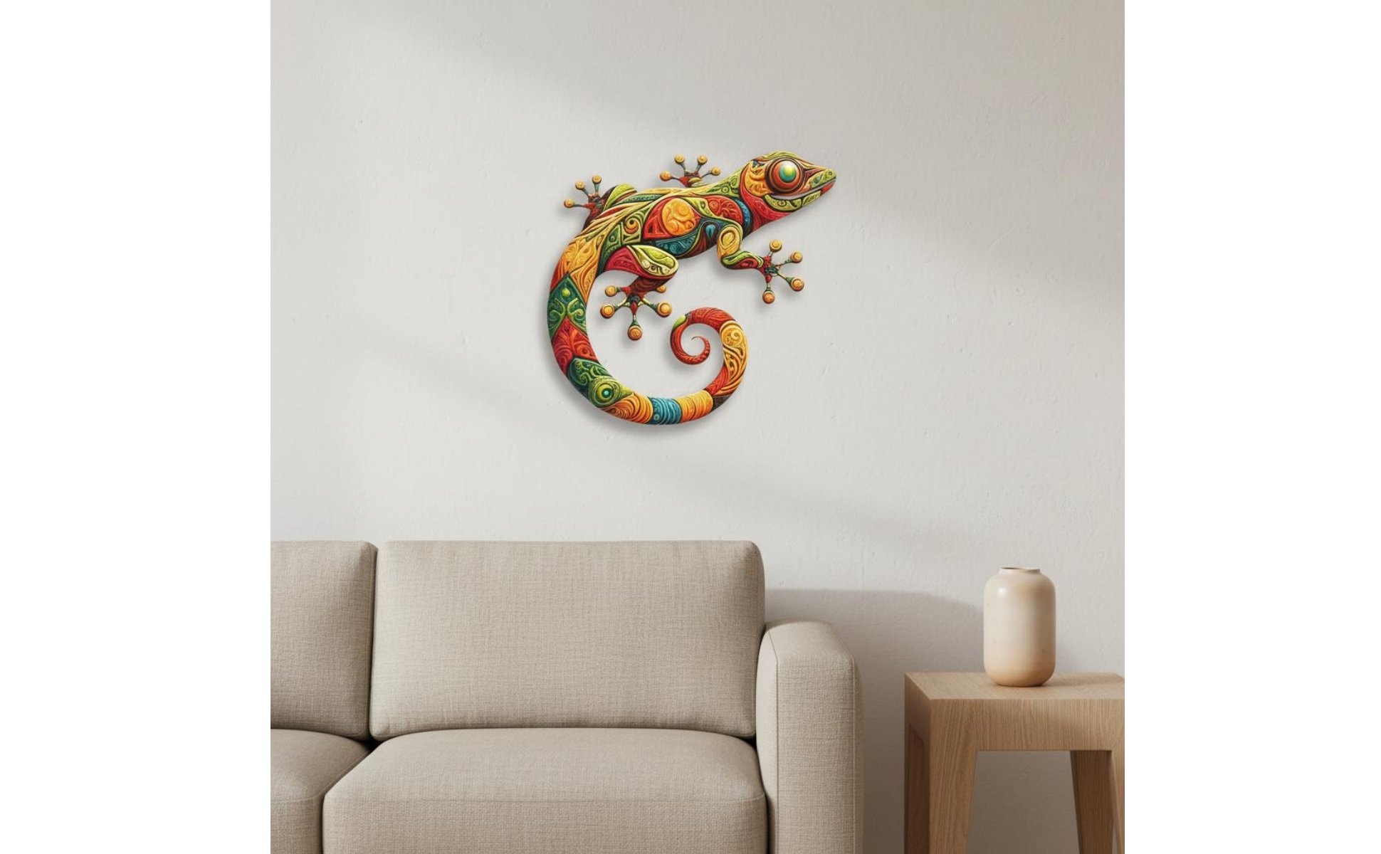 3 Gecko Wall Decor Set Iron Material Metal Gecko Wall Hanging Lightweight